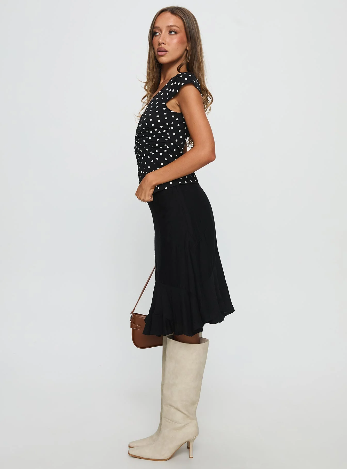 With Kindness Midi Skirt Black