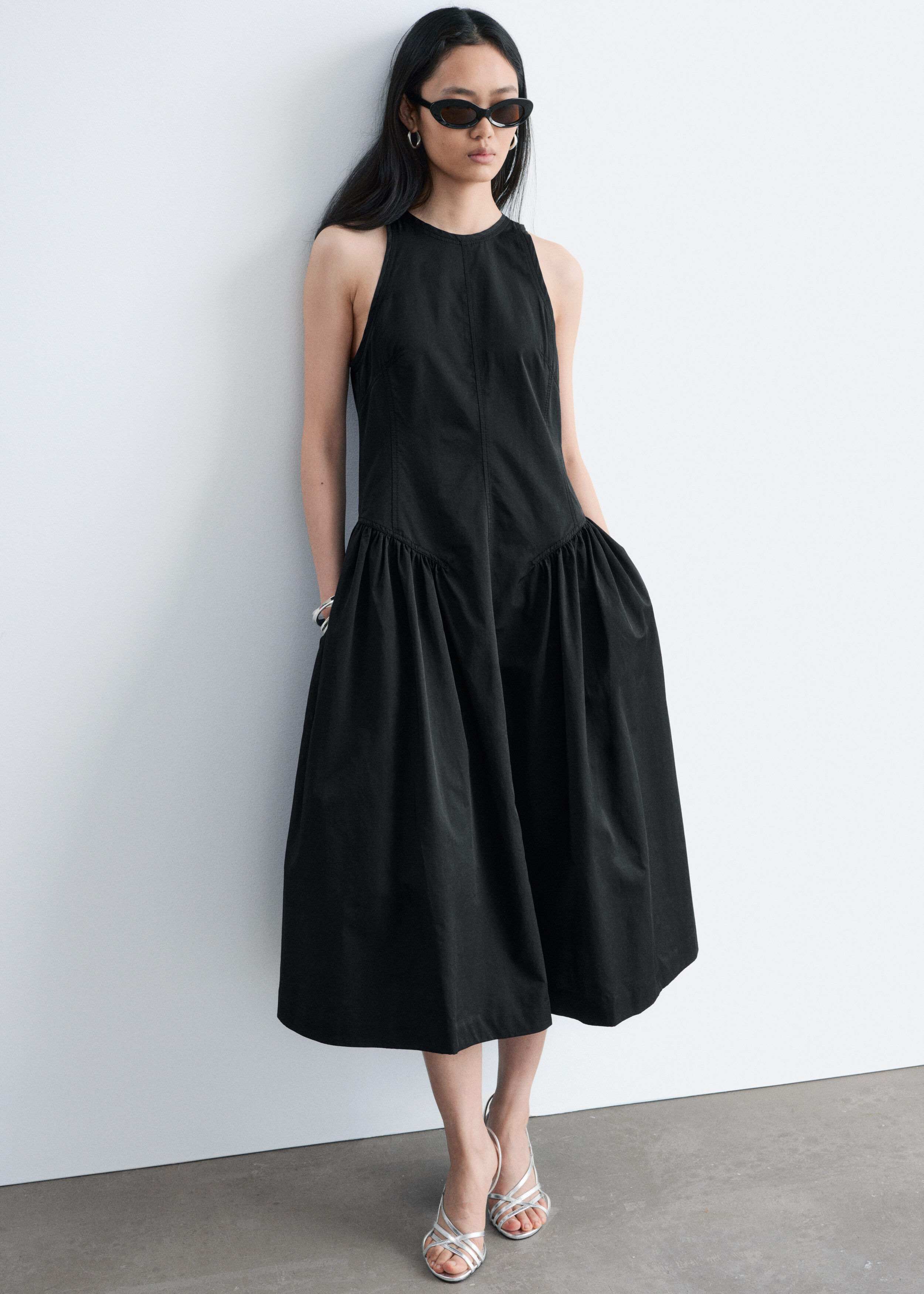 & Other Stories FLARED MIDI DRESS