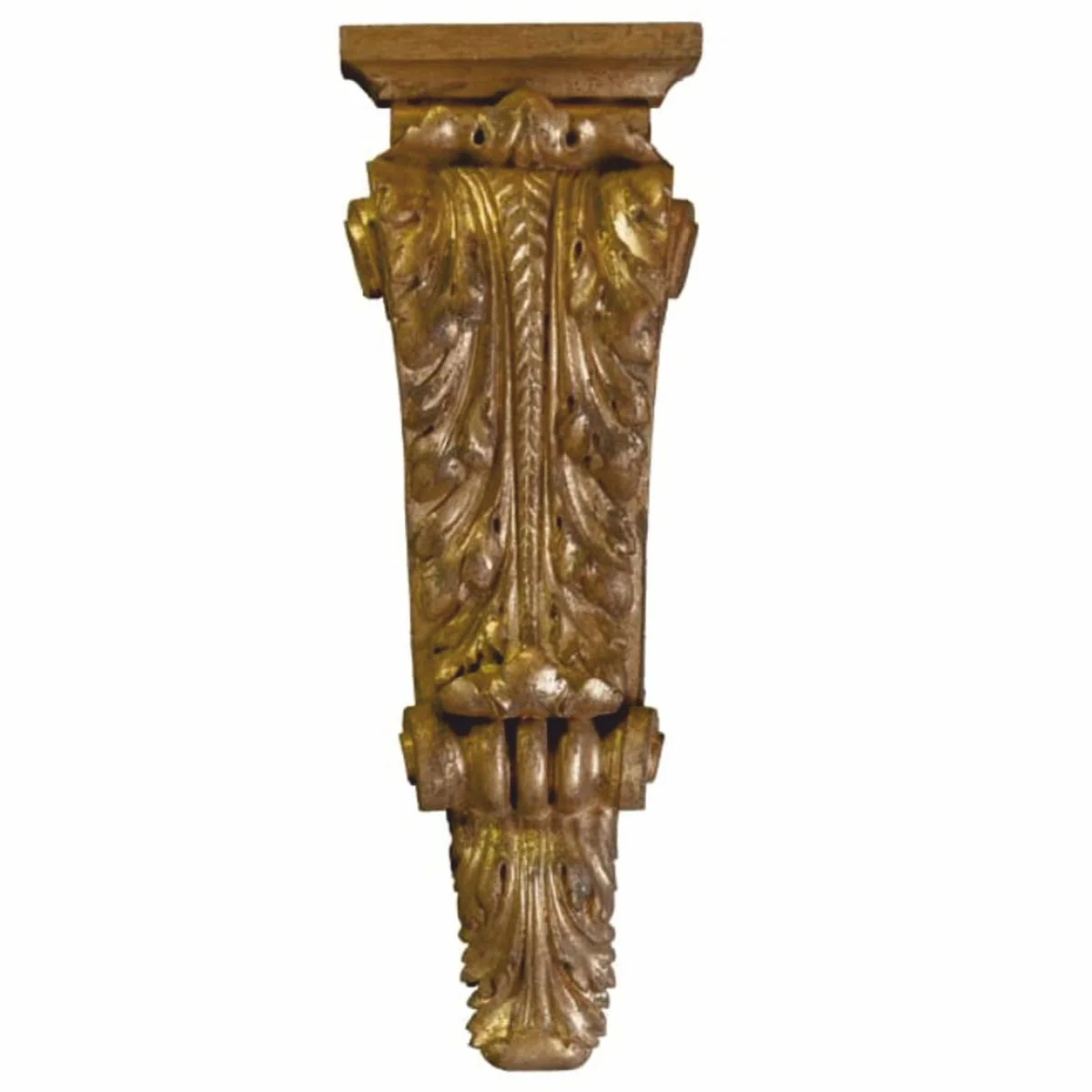 Luxus Barock Wandkonsole Antik Gold H. 47 cm - Made in Italy