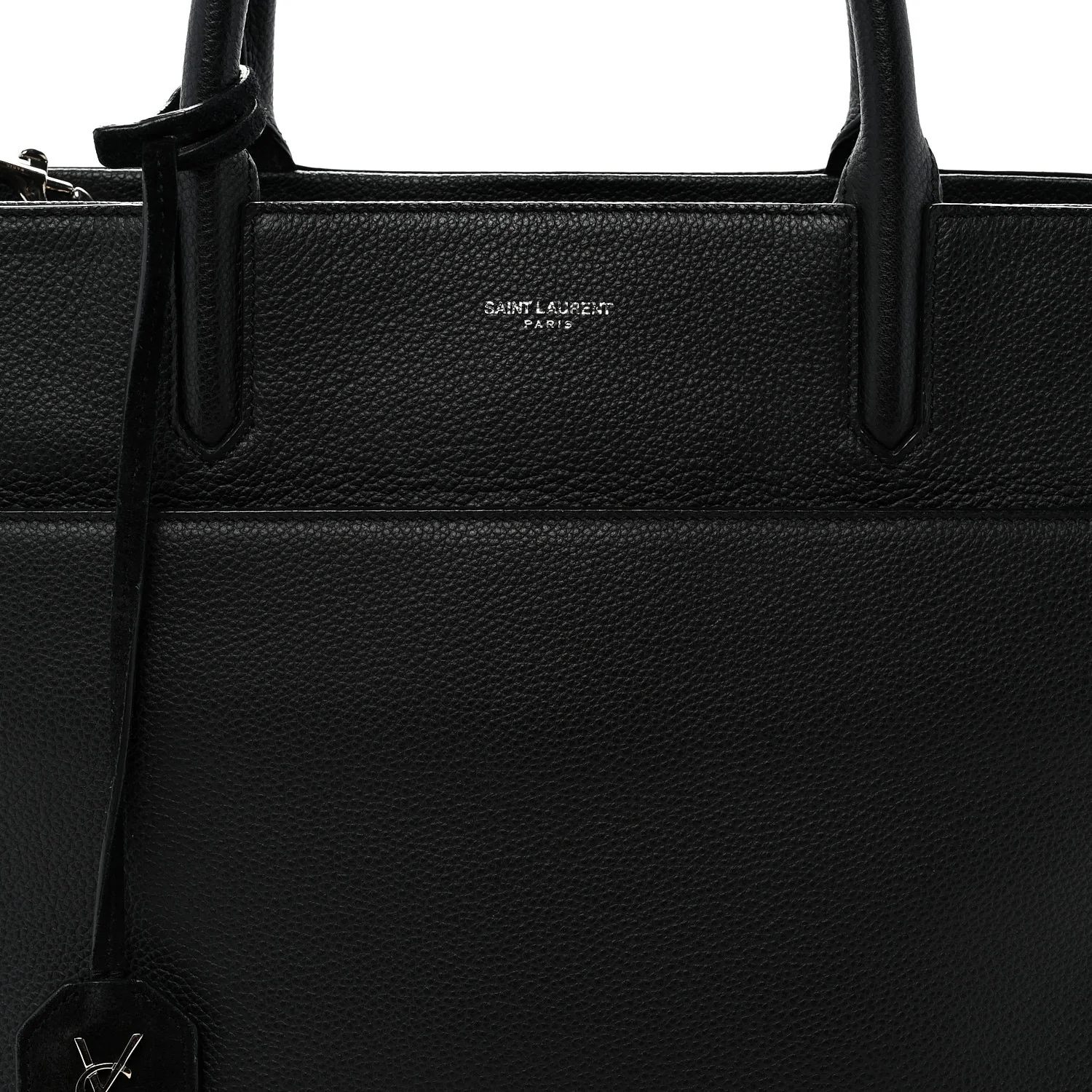 Grained Calfskin Medium Rive Gauche Cabas Black - Top Club