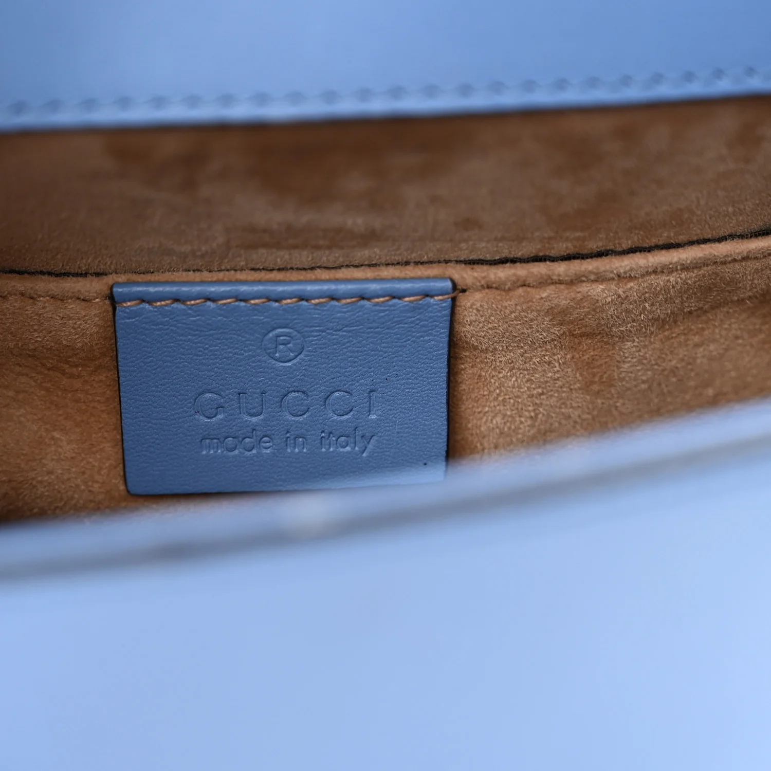 Calfskin Mini Sylvie Chain Shoulder Bag Clear Sky Blue - Top Club