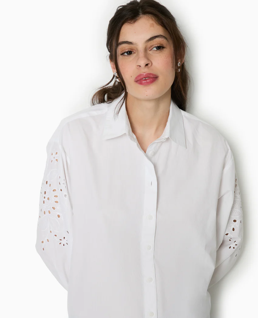 Pimkie Chemise avec manches broderie anglaise