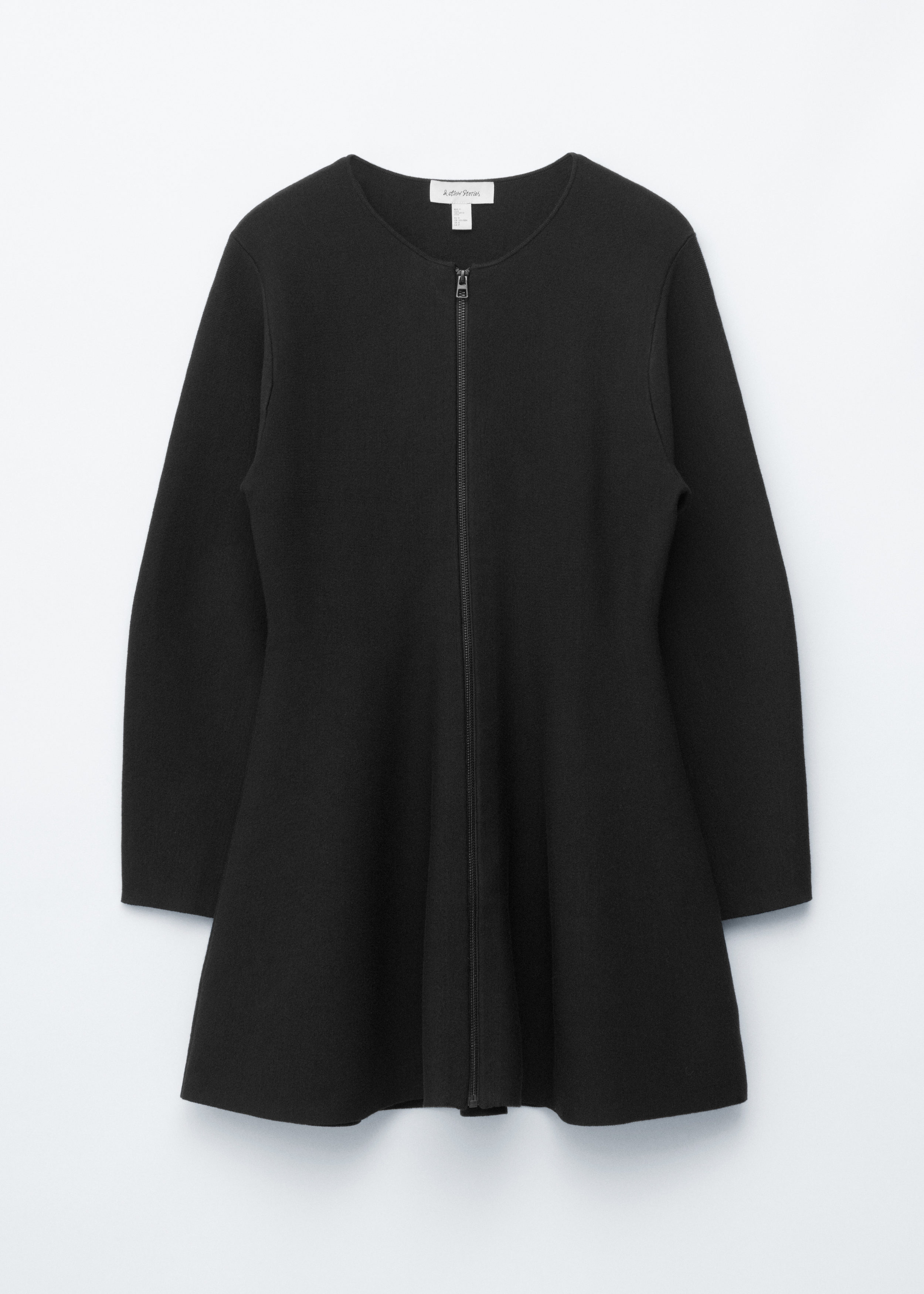 & Other Stories SCULPTURAL-SLEEVE KNITTED MINI DRESS