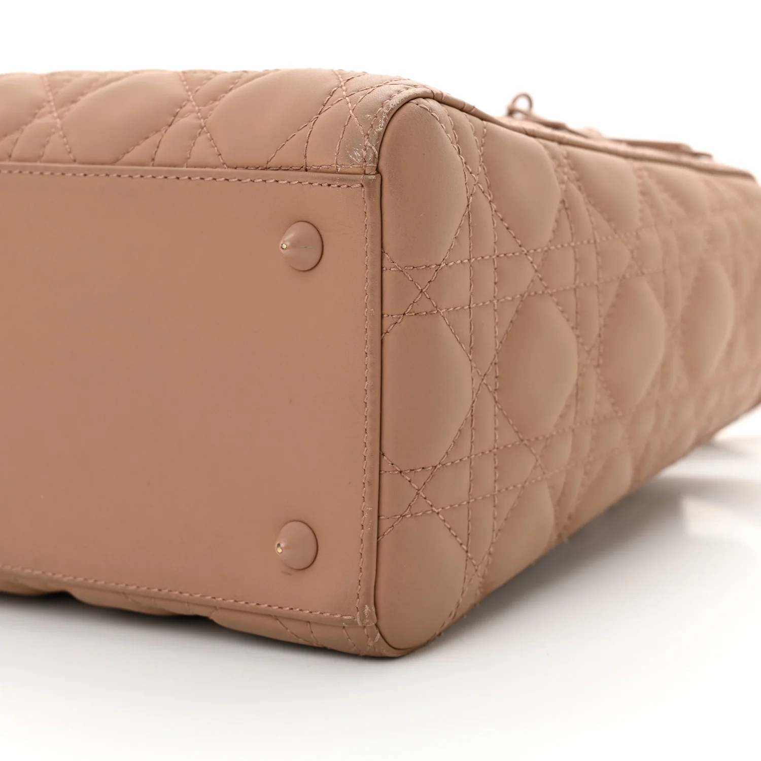 Ultra Matte Calfskin Cannage Medium Lady Dior Beige - Top Club