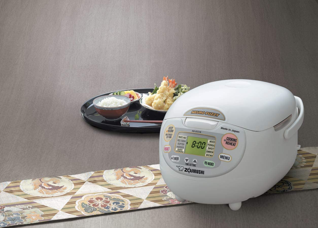2025 Zojirushi, Made in Japan Neuro Fuzzy Rice Cooker, 5.5-Cup, Premium White
