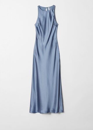 & Other Stories SLEEVELESS SATIN MIDI DRESS