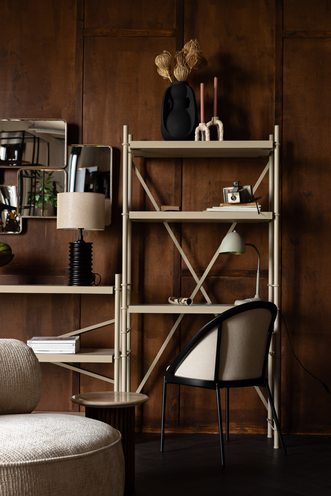 Wandkast Iron beige Low