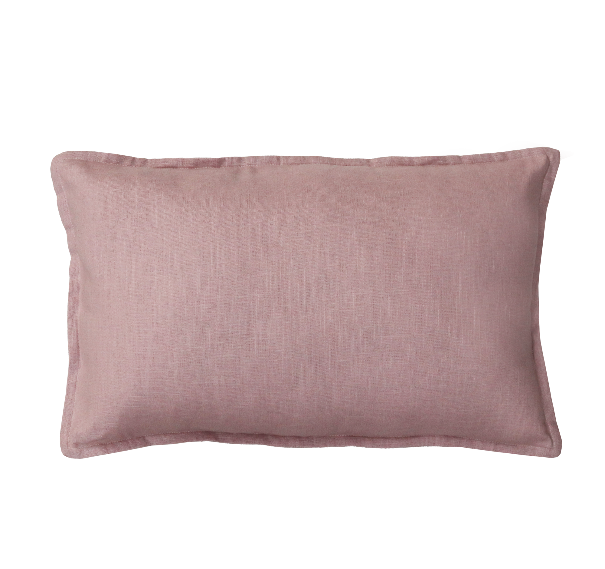 Kussen grof linnen oud roze 58x37cm