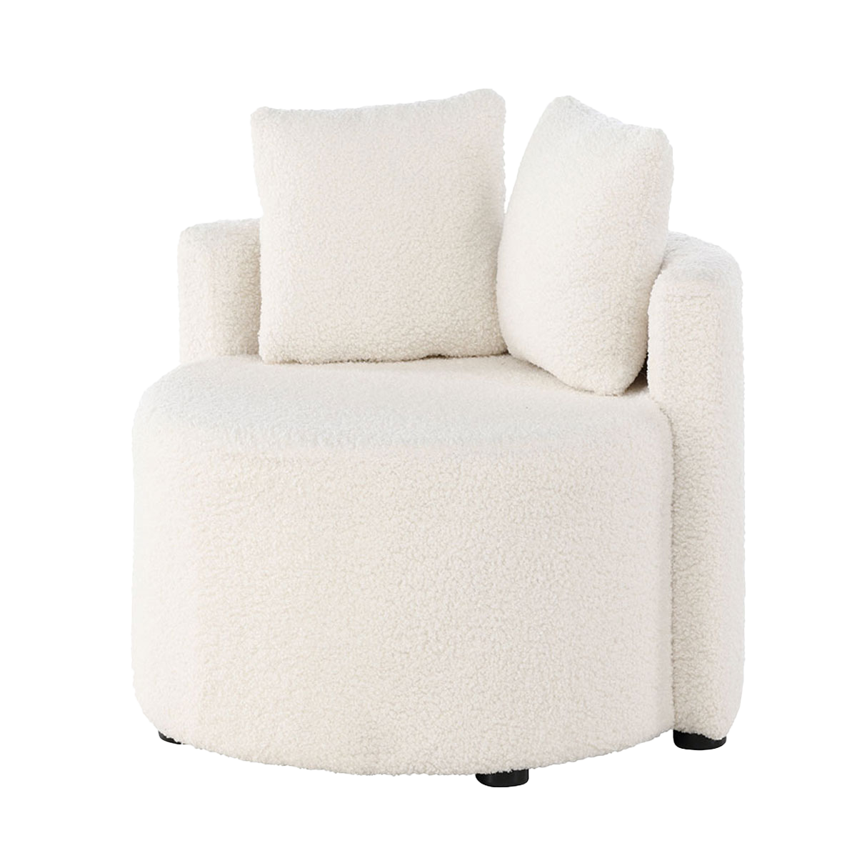 Kinderfauteuil Elina – met twee kussens Teddy wit