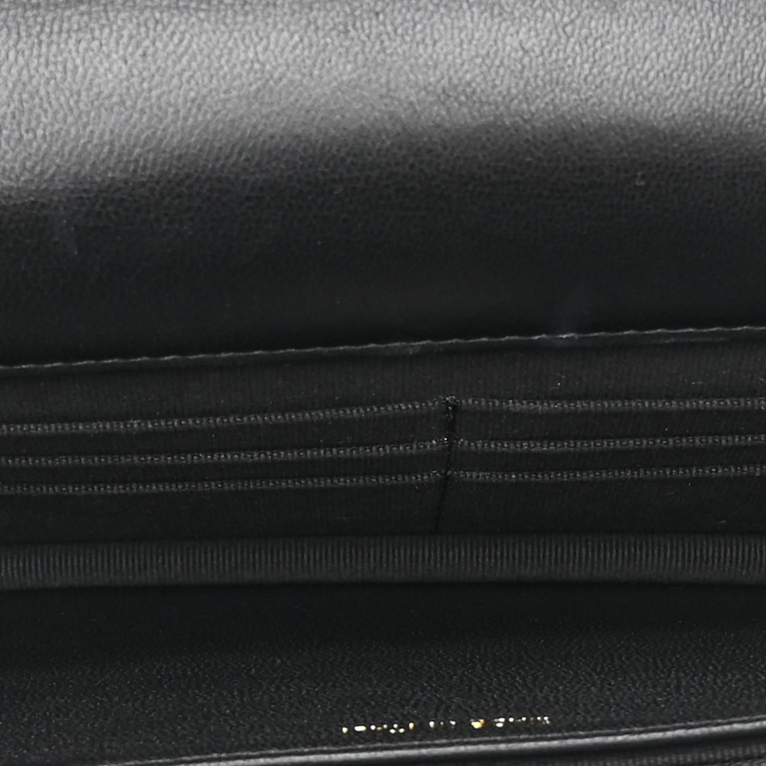 Lambskin Quilted Trendy CC Wallet On Chain WOC Black - Top Club