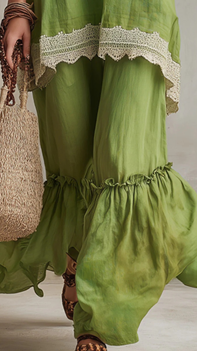 Women's Bohemian-Style Vacation Dress with Lace Straps - Nordfashionstorm - Women's Clothing, Fashion for You - Nordfashionstorm.com