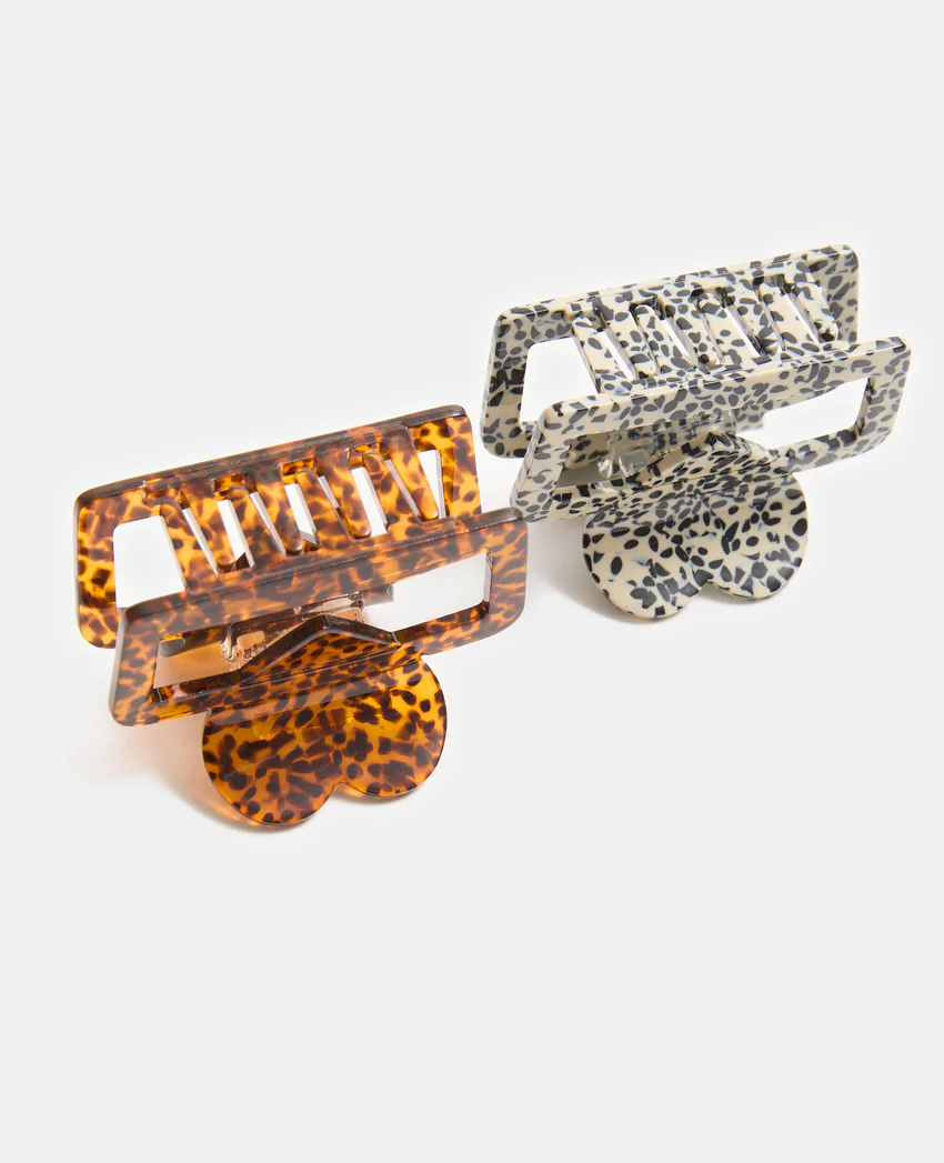 Pimkie Lot de 2 pinces crocodiles avec cœurs