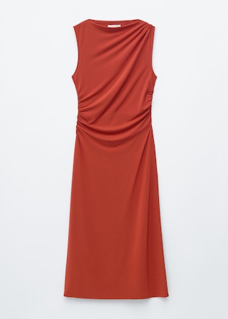 & Other Stories SLEEVELESS DRAPED MIDI DRESS