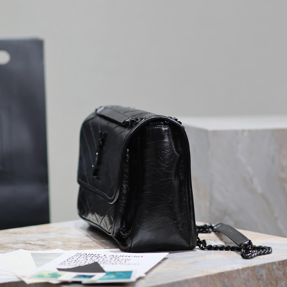 SAINT LAURENT NIKI MEDIUM IN CRINKLED VINTAGE LEATHER(HIGH-END GRADE) - Top Club