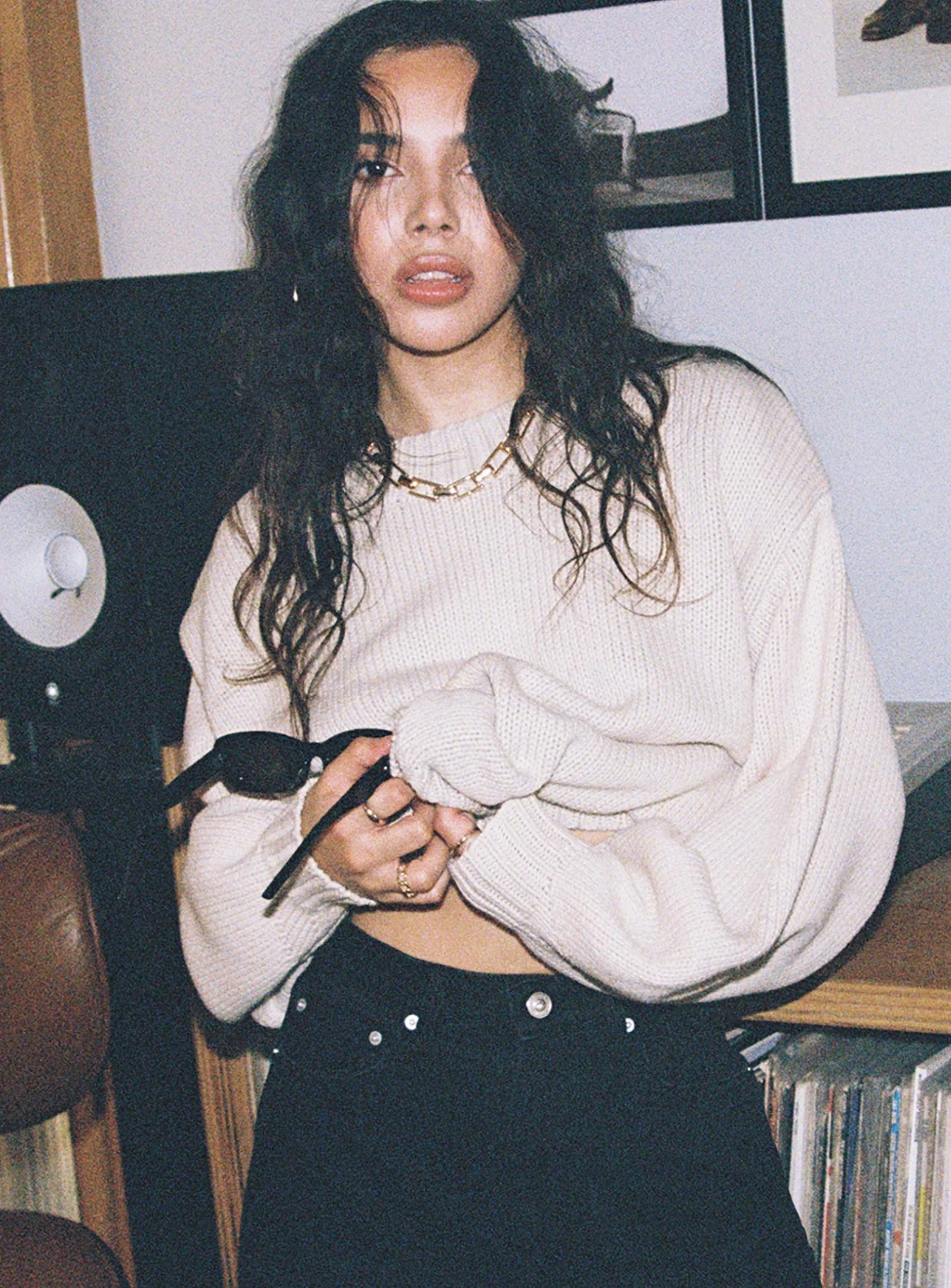 Harmony Balloon Sleeve Knit Sweater Beige Petite