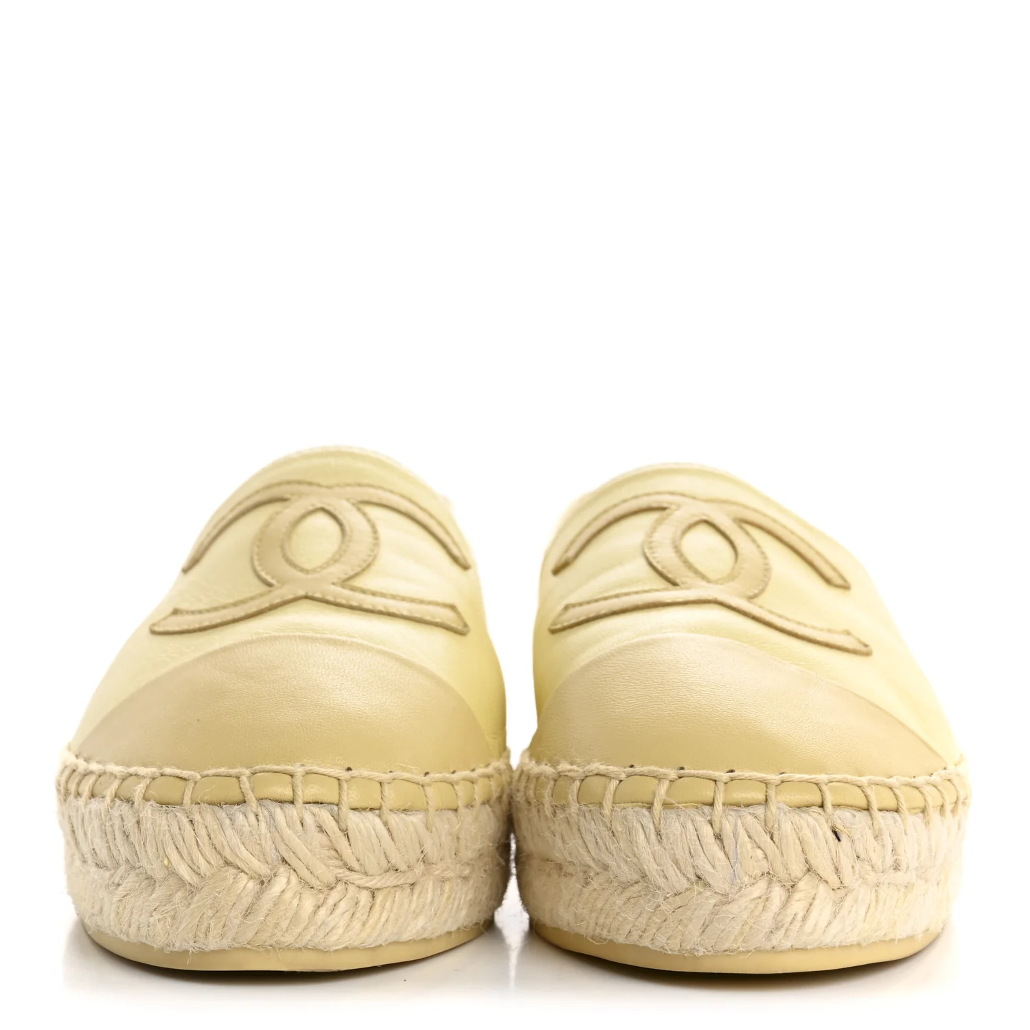 Lambskin CC Espadrilles 36 Yellow - Top Club