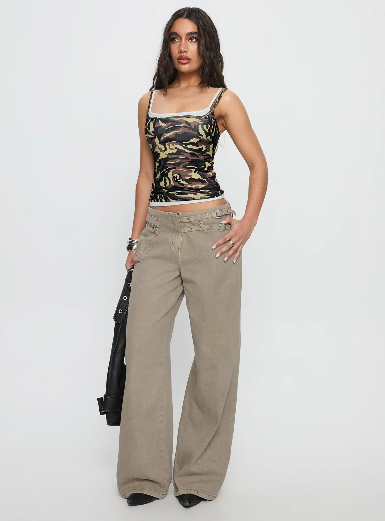 No Rules Layered Cami Top Camouflage