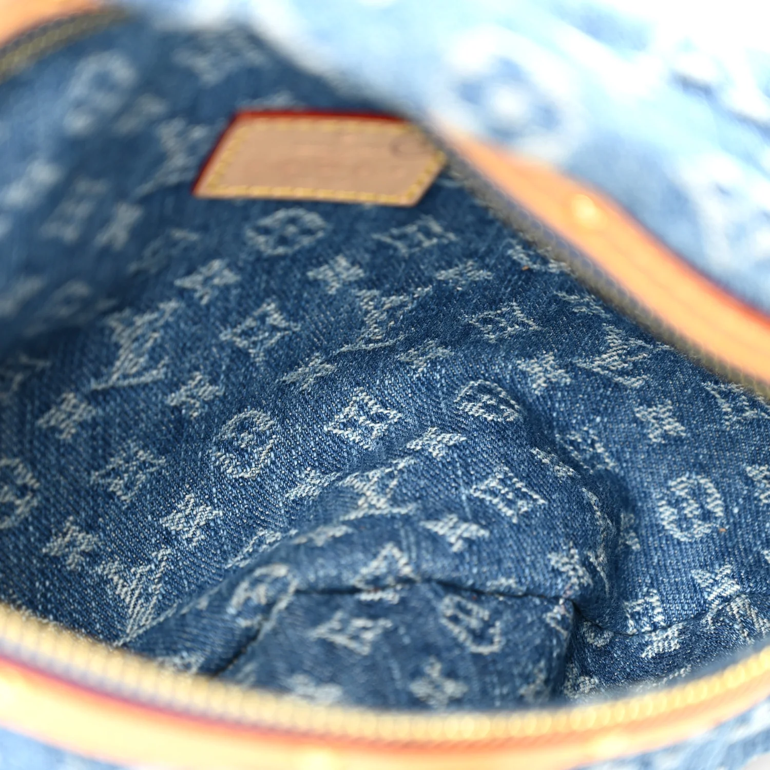 Monogram Denim High Rise Bumbag Blue - Top Club