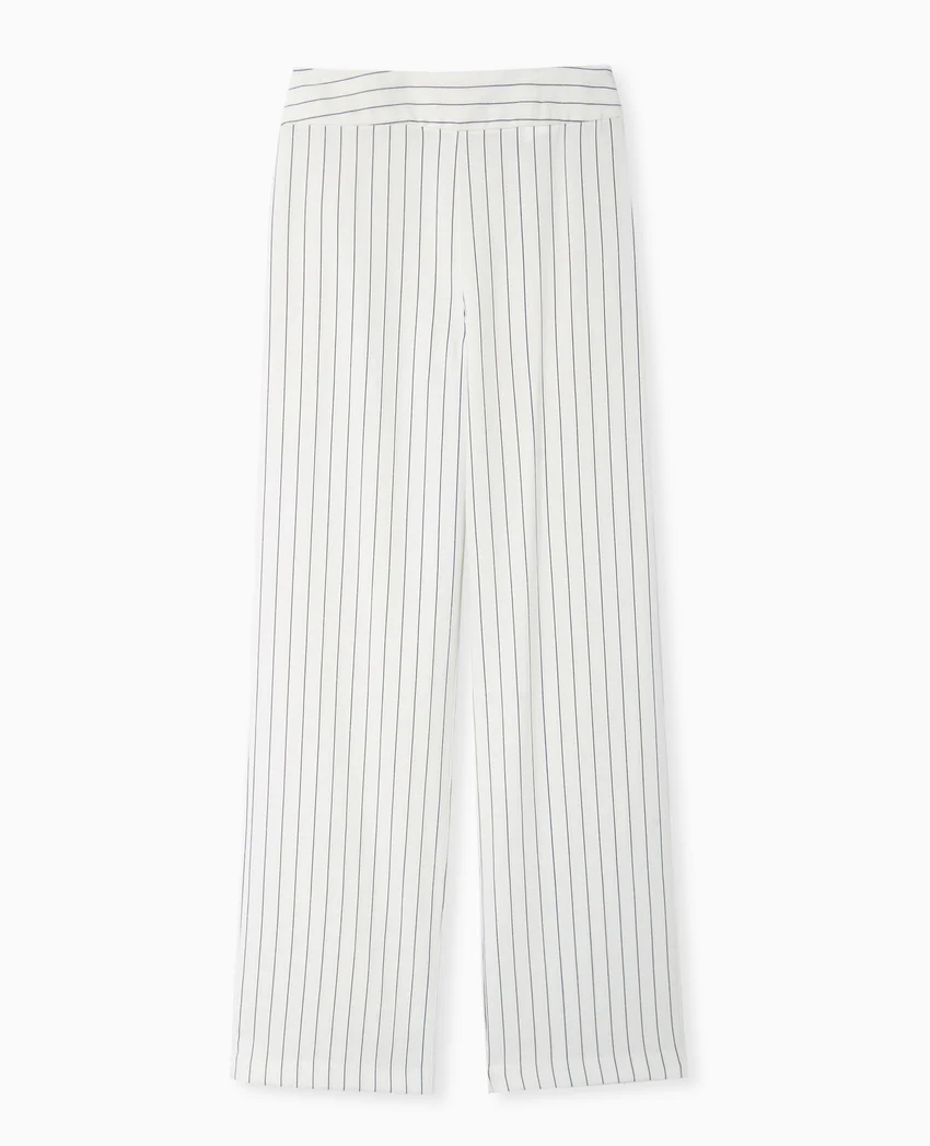 Pimkie Pantalon droit rayé taille haute