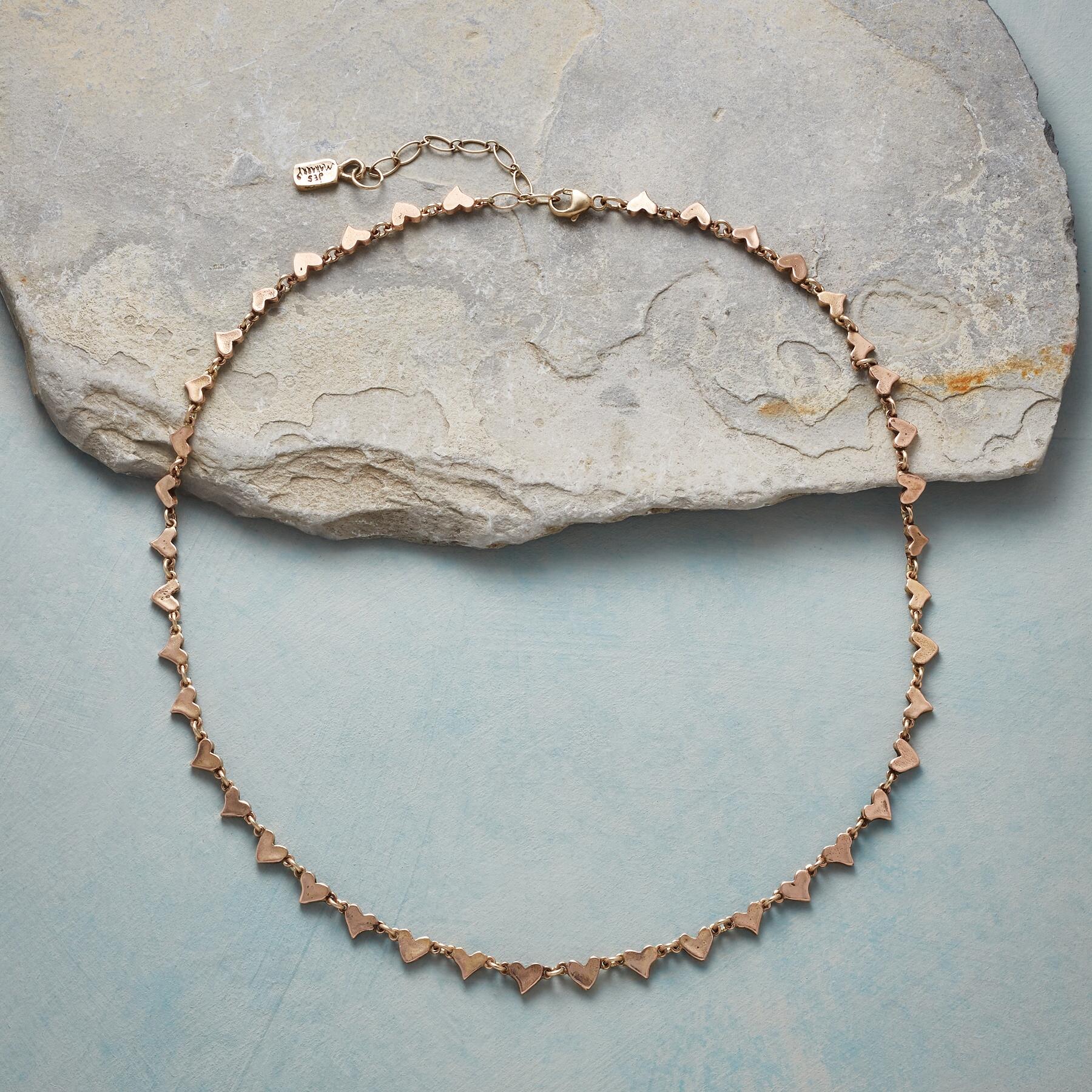 14Kt Rose Chain Of Hearts Necklace - Sundance Living