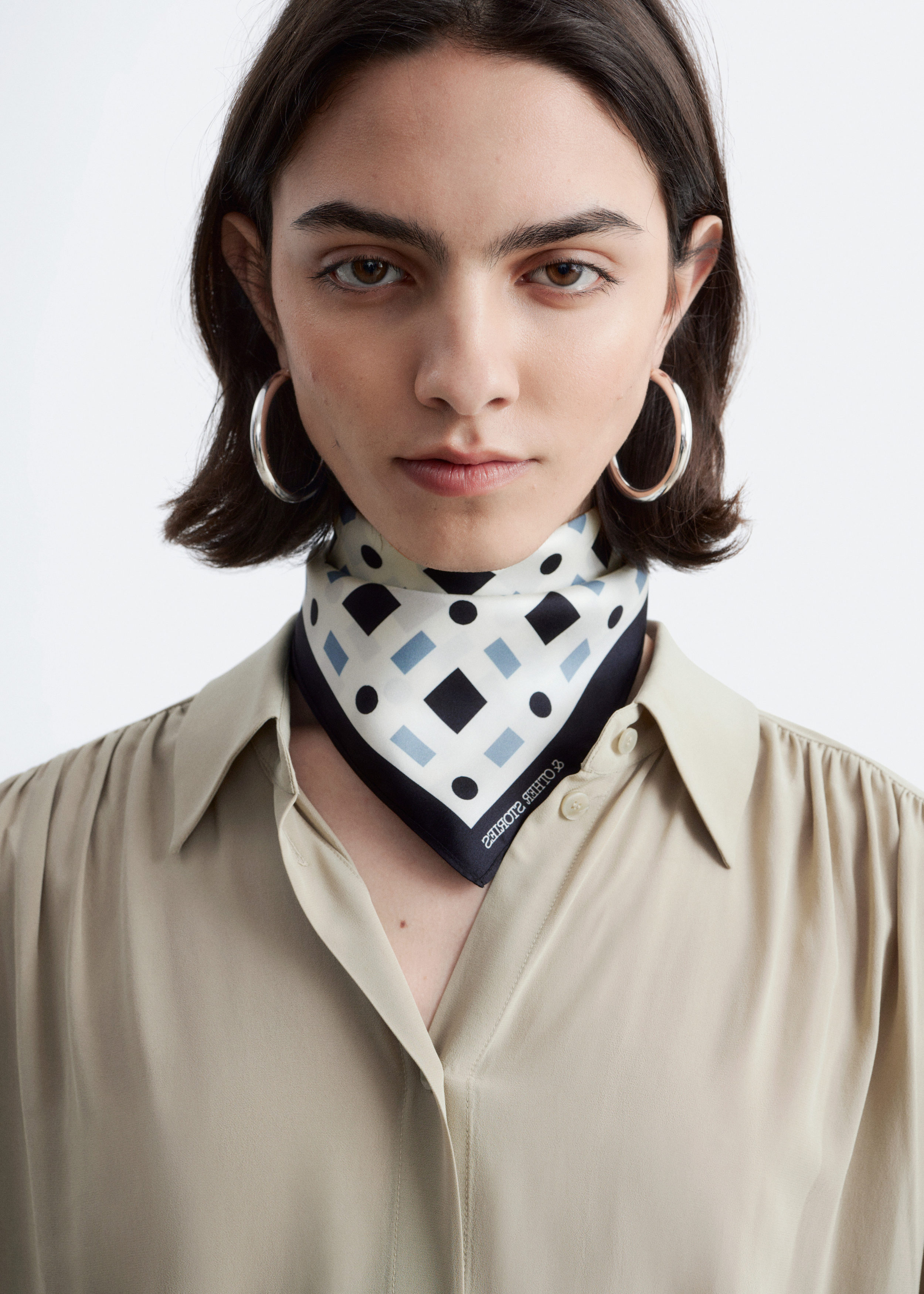 & Other Stories TIE-BACK GATHERED BLOUSE