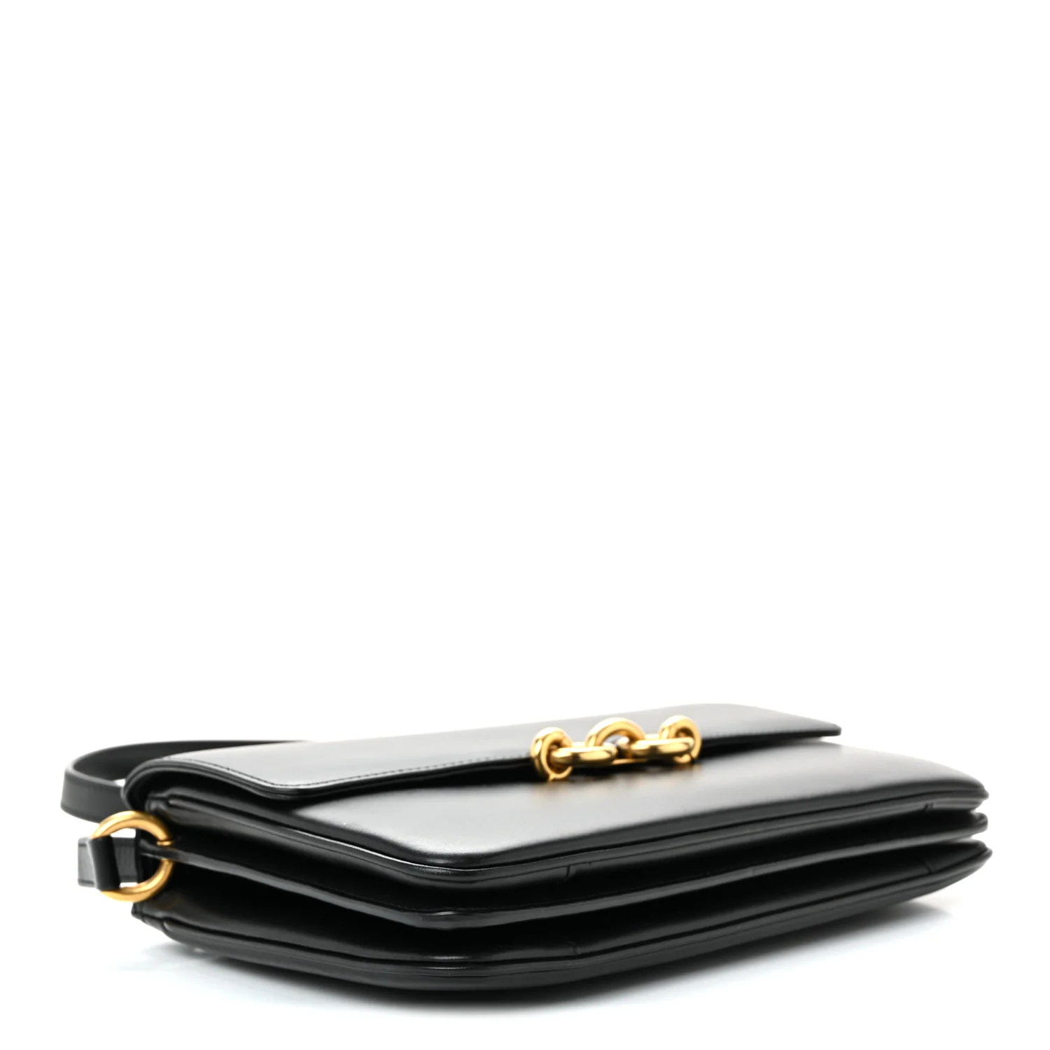 Smooth Calfskin Le Maillon Satchel Black - Top Club