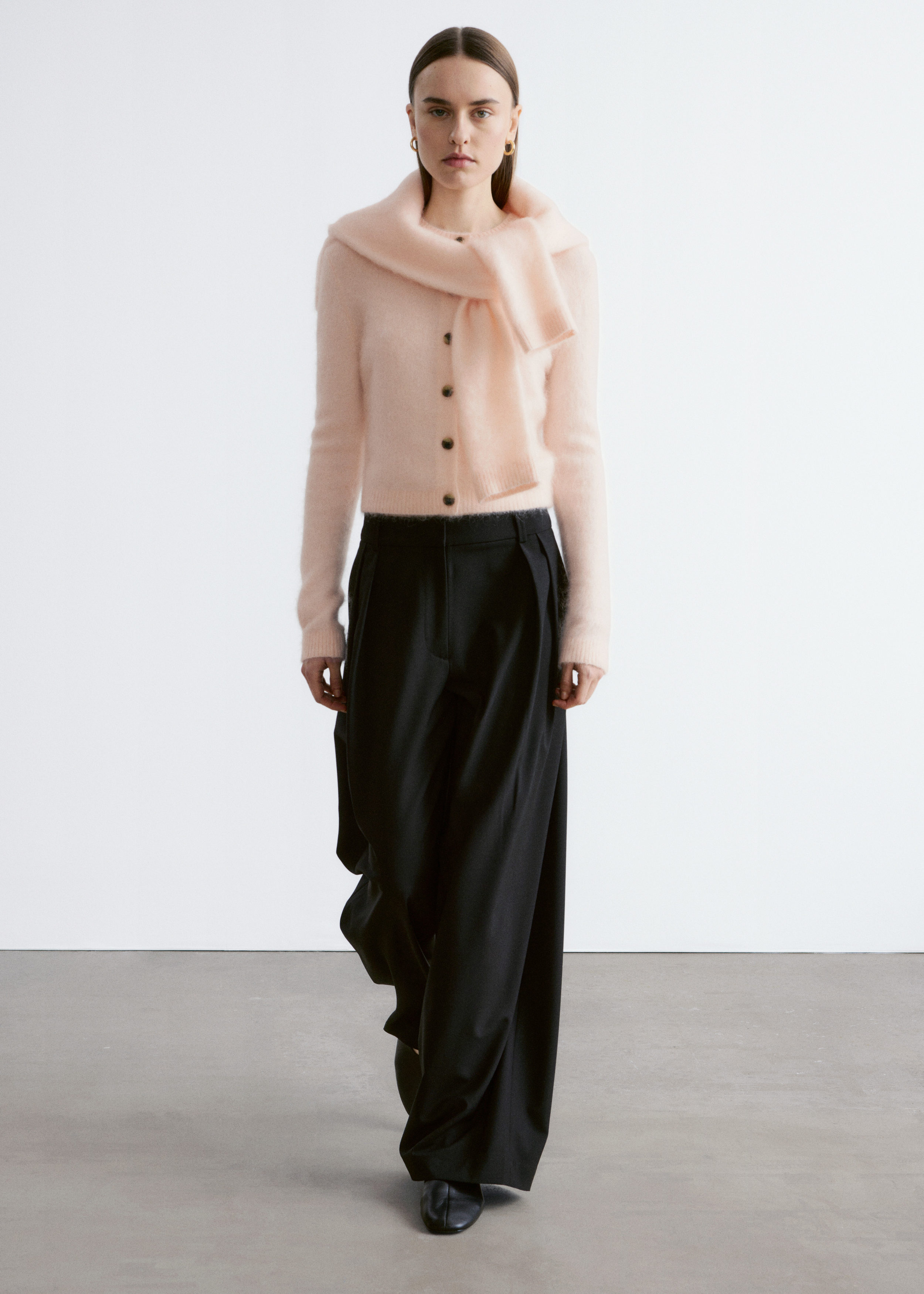 & Other Stories MOHAIR-BLEND BRUSHED CARDIGAN