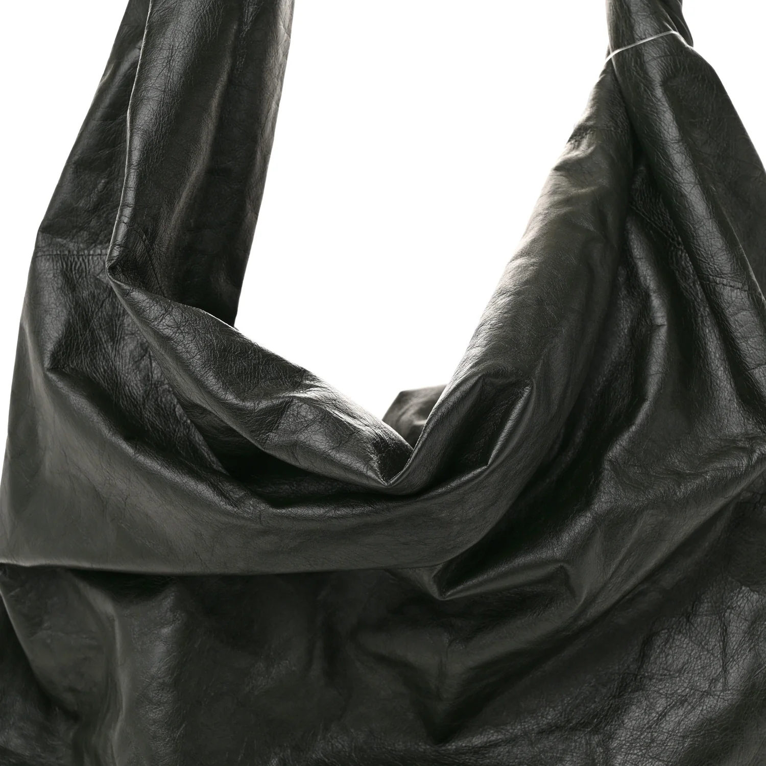 Calfskin Foulard Shoulder Bag Dark Green - Top Club