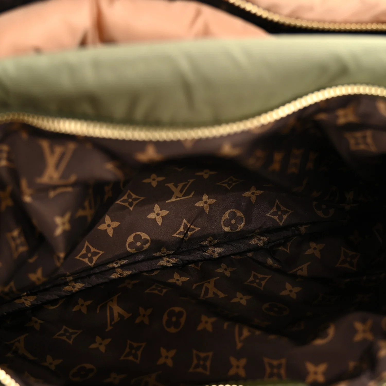 Econyl Monogram Pillow Maxi Multi Pochette Accessories Kaki Beige - Top Club