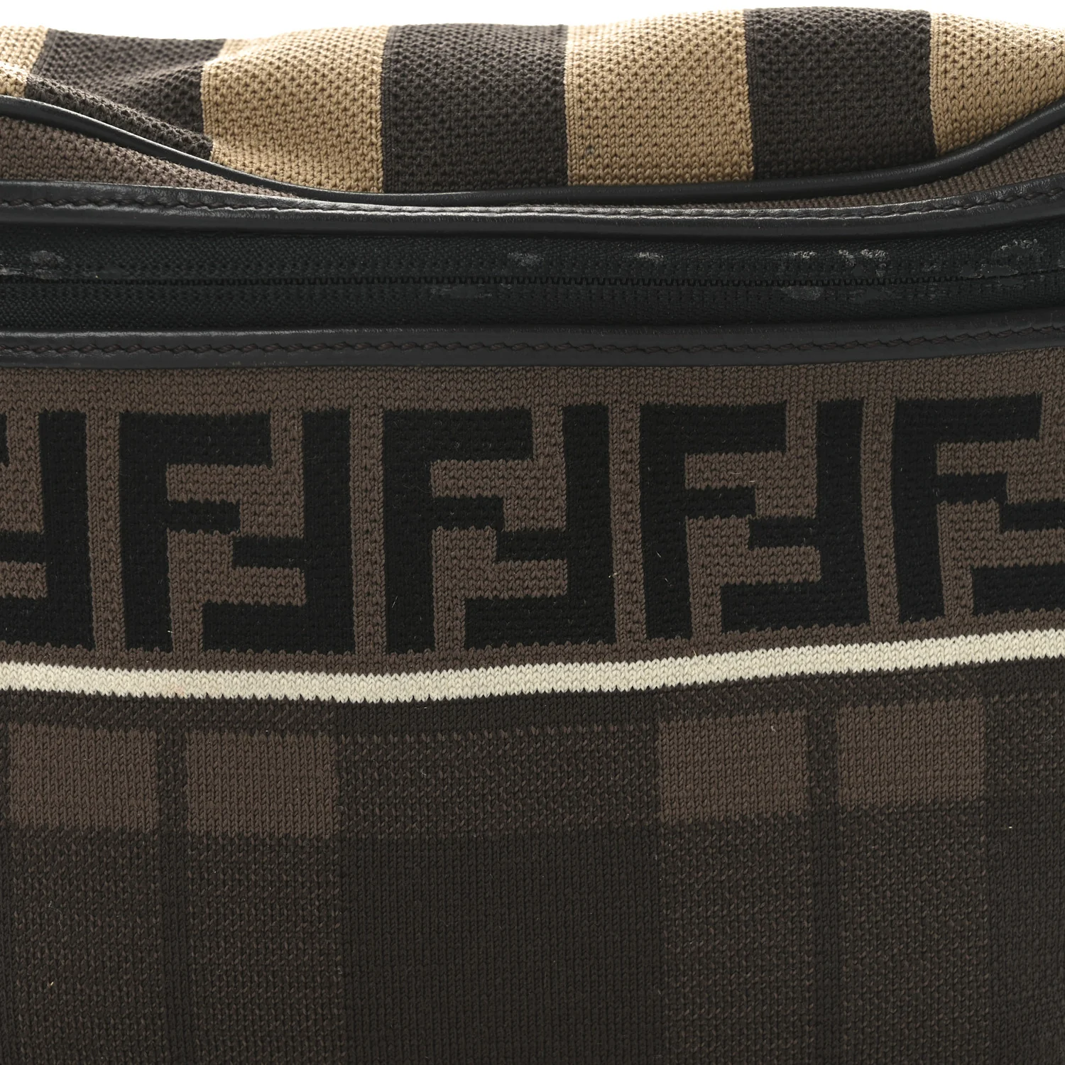 Vitello Century Maglia Pattern Mix Belt Bag Havana - Top Club
