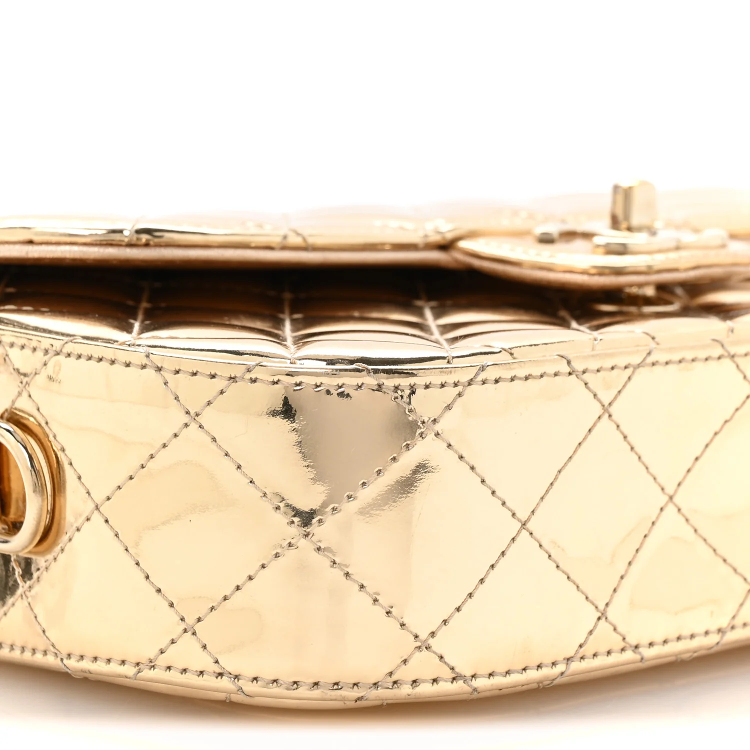 Mirror Calfskin Metallic Calfskin Medium Hollywood Boulevard Flap With Star Coin Purse Light Gold - Top Club