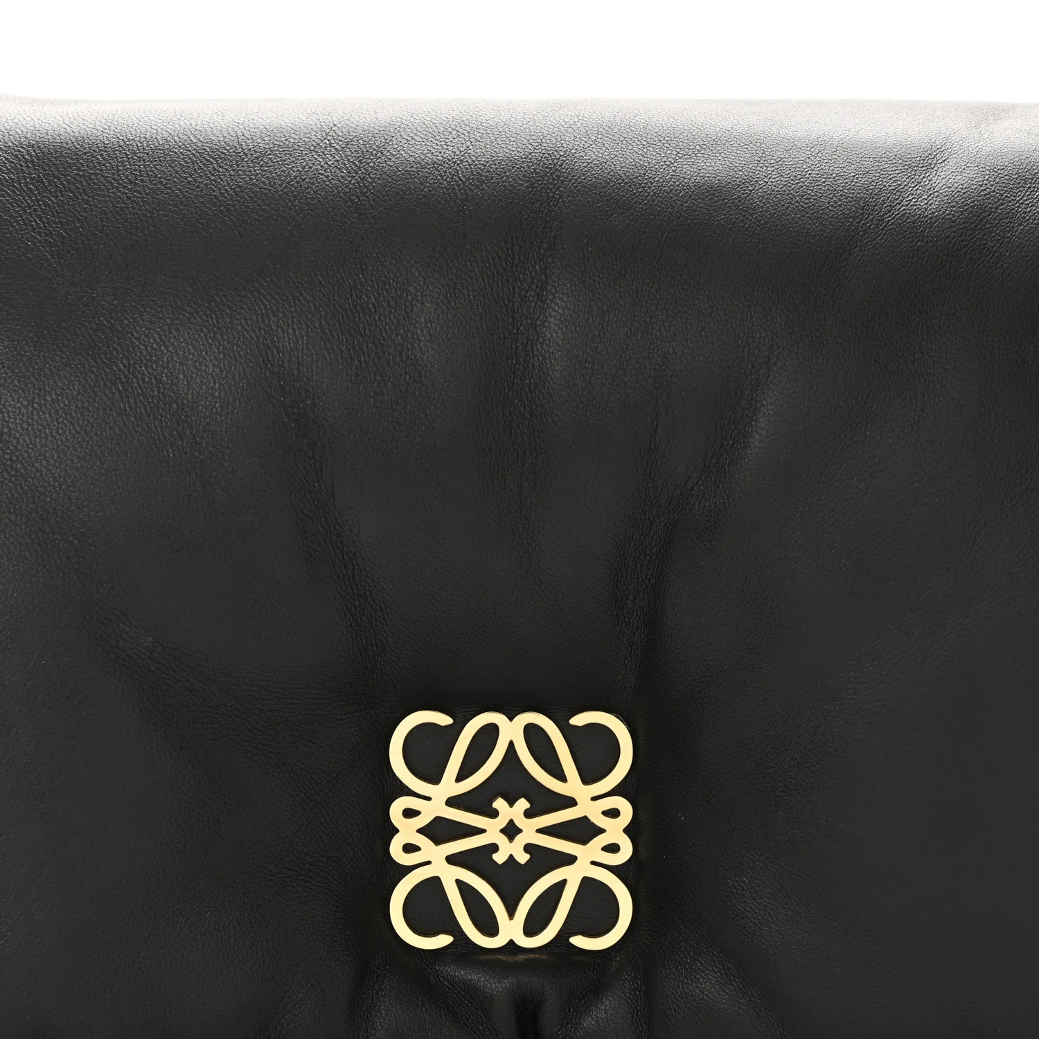 Shiny Nappa Lambskin Mini Goya Puffer Bag Black - Top Club