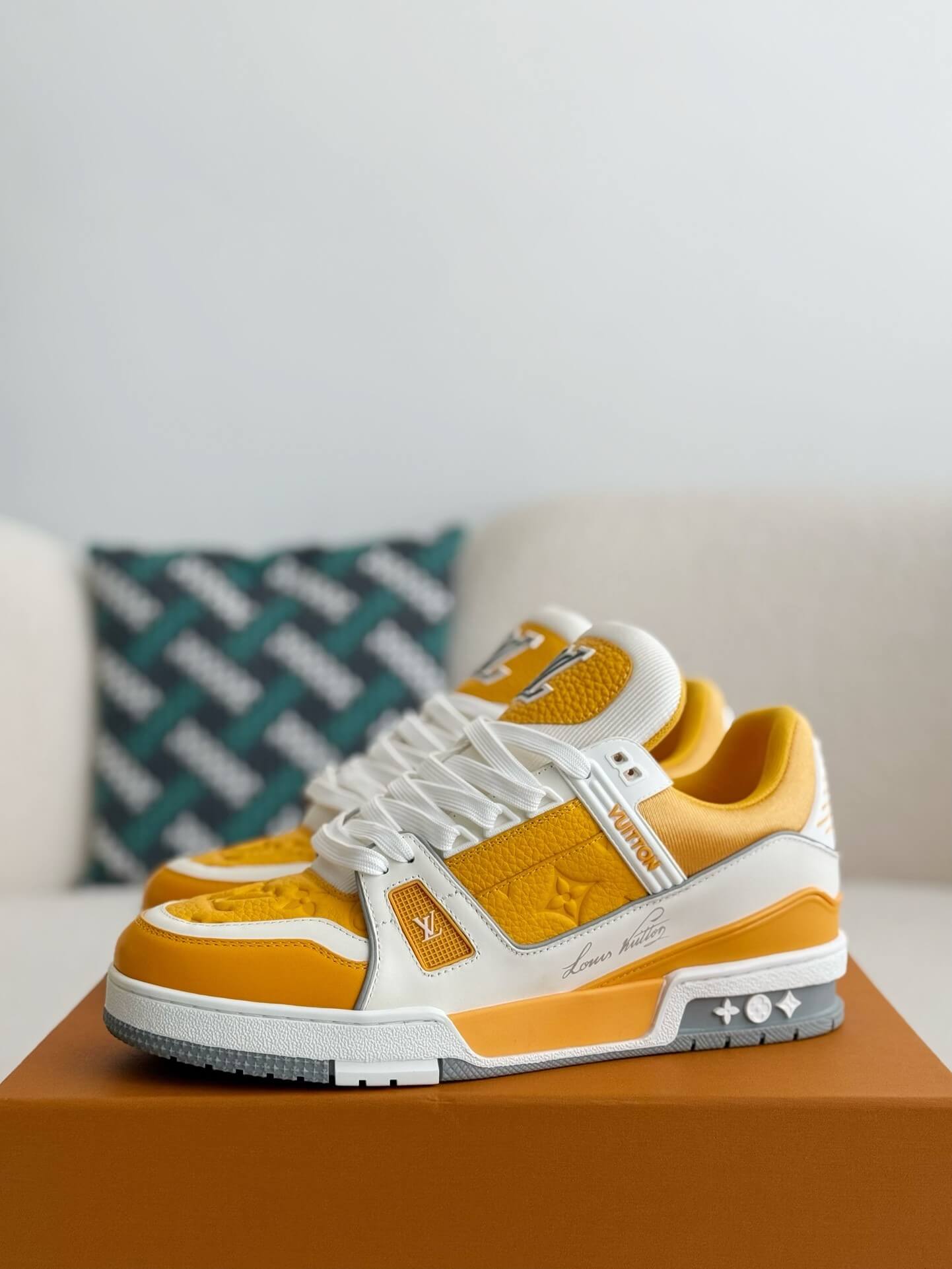 Louis Vuitton LV Trainer Yellow White Sneaker - Sneaker Replica Workshop