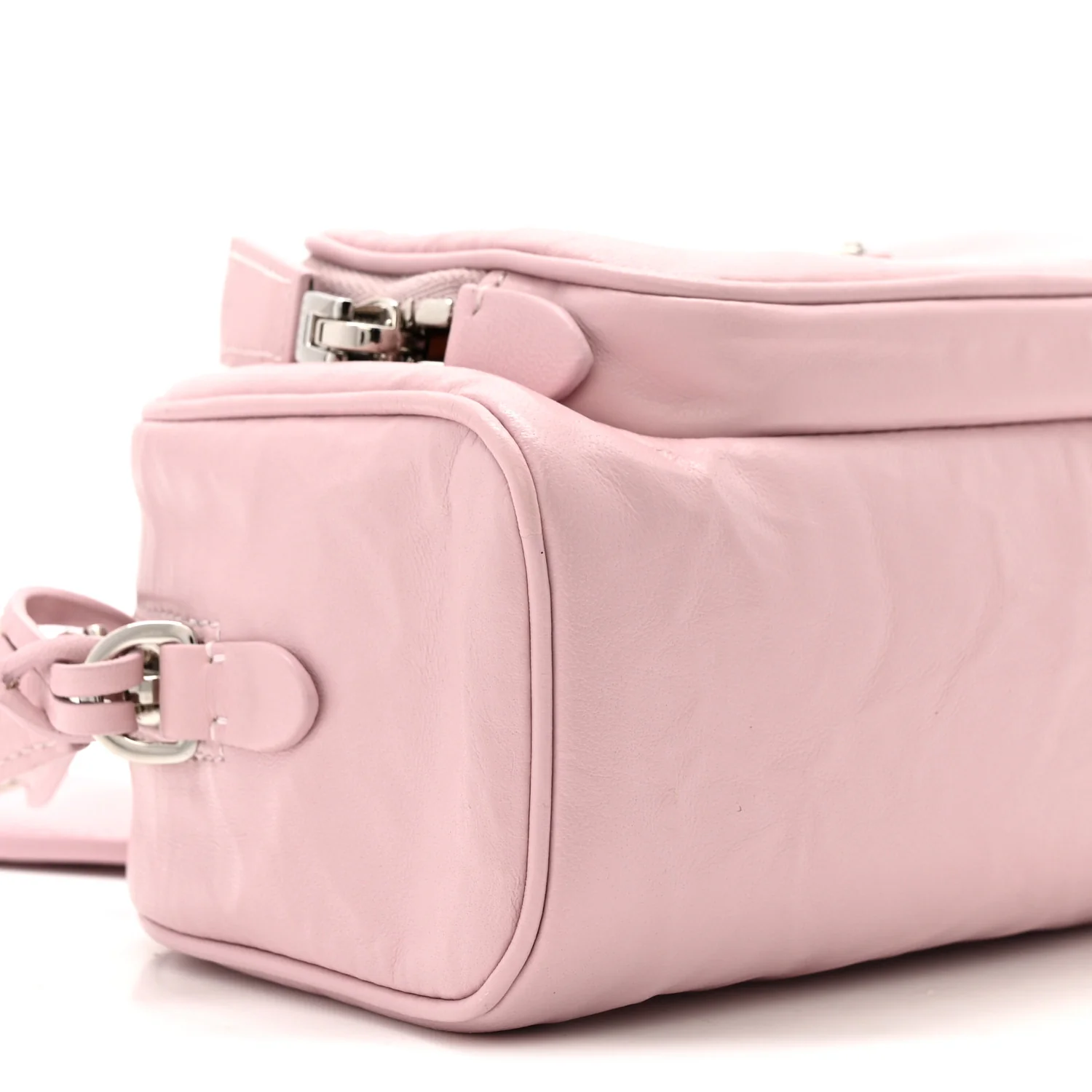 Nappa Antique Multi-Pocket Shoulder Bag Alabastro - Top Club