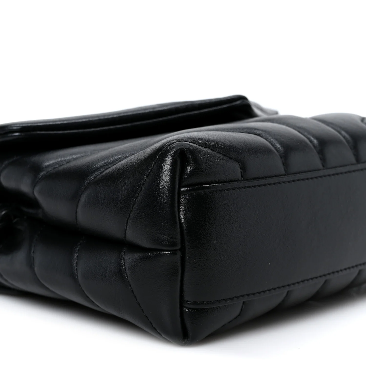 Calfskin Y Quilted Monogram Monochrome Toy Loulou Crossbody Bag Black - Top Club