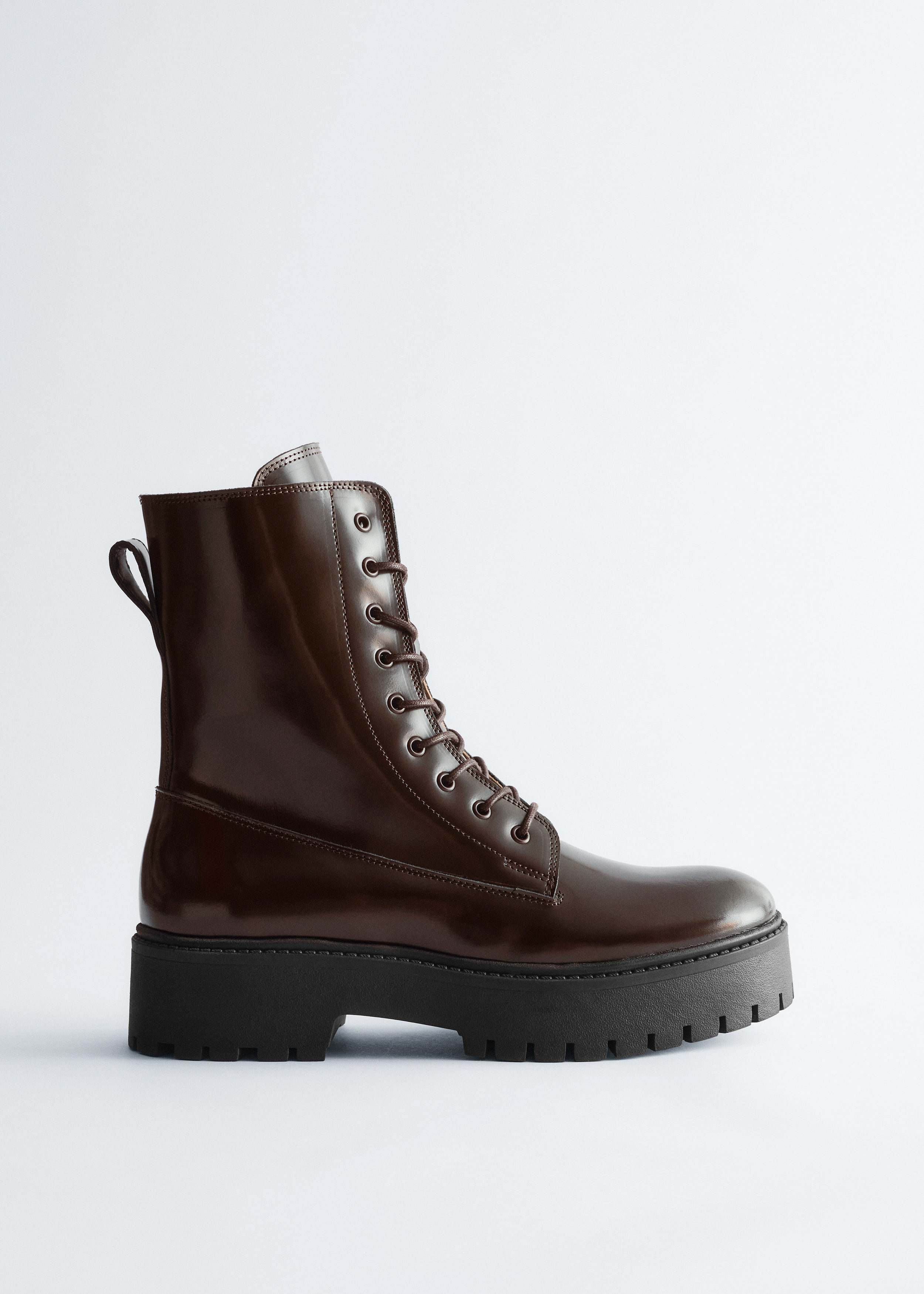 & Other Stories LACE-UP LEATHER BOOTS