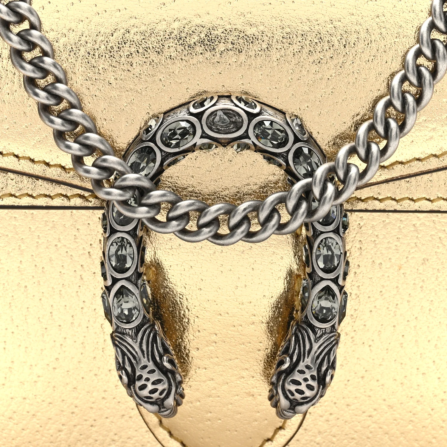 Metallic Calfskin Super Mini Dionysus Shoulder Bag Gold - Top Club