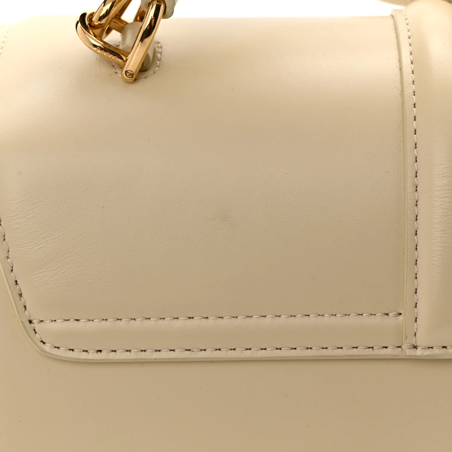 Satinated Calfskin Small 16 Top Handle Bag Beige - Top Club