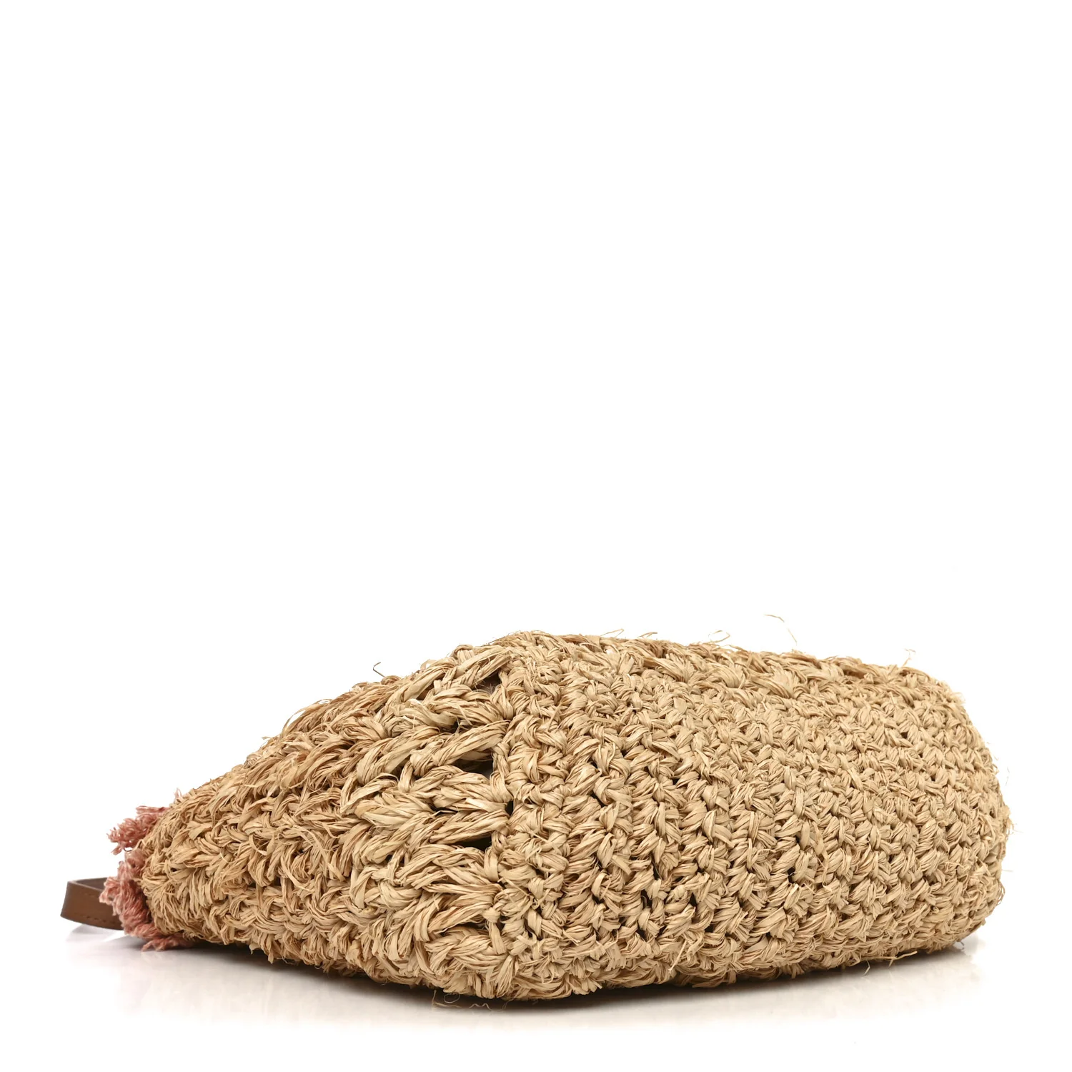 Straw Raffia Tote Natural Pink - Top Club