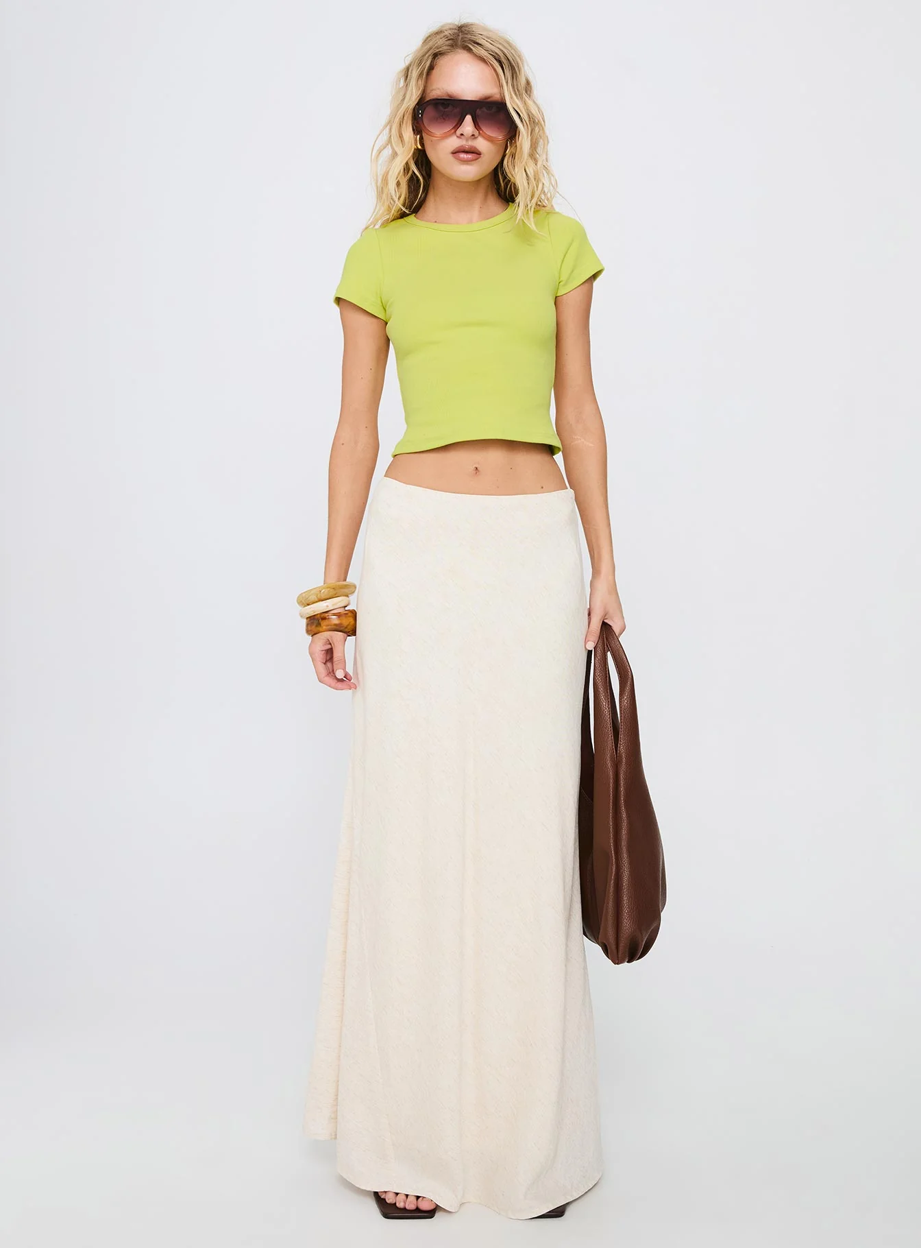 Baseline Scoop Rib Tee Green