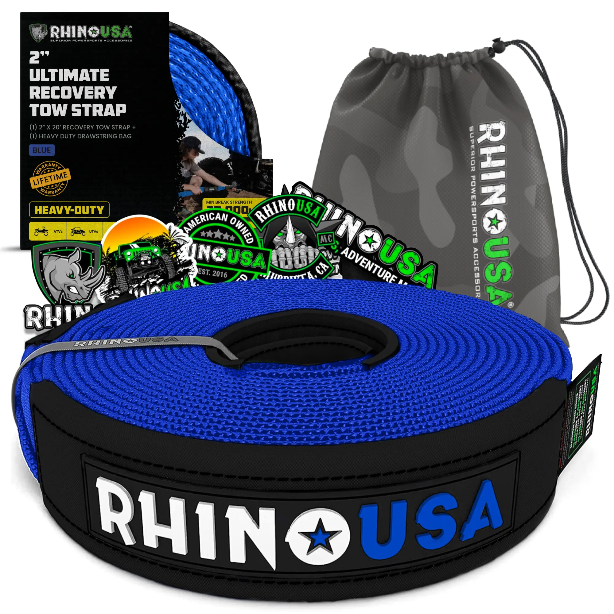 Rhino USA Ultimate Recovery Tow Strap 2