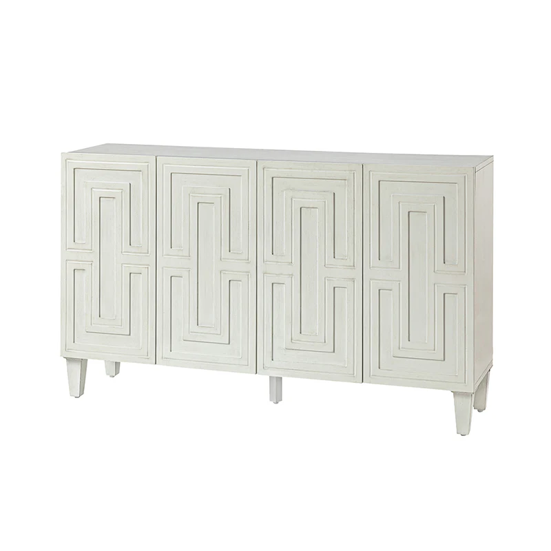 Amy 58" Wide Storage Sideboard with Solid Wood Legs