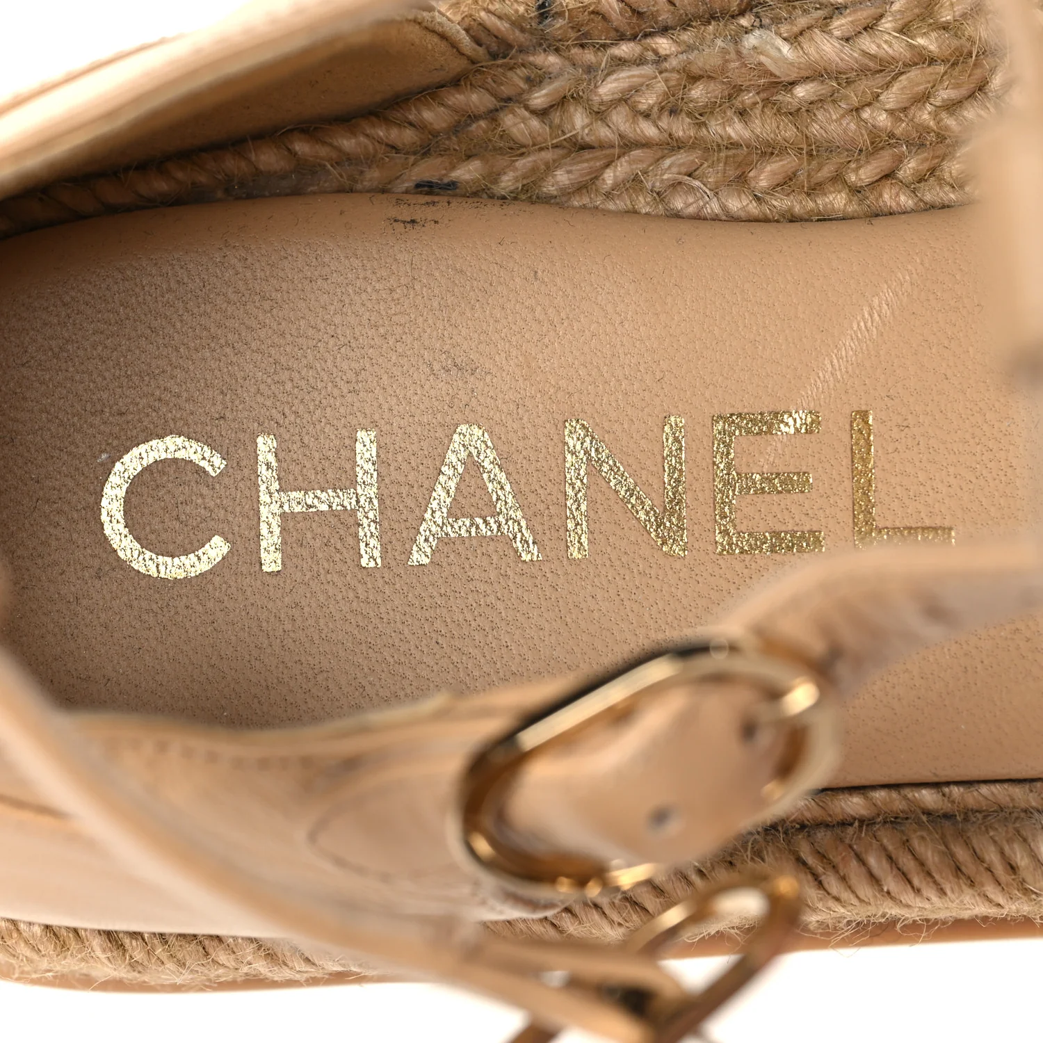 Lambskin Espadrille Sandals 37 Beige - Top Club