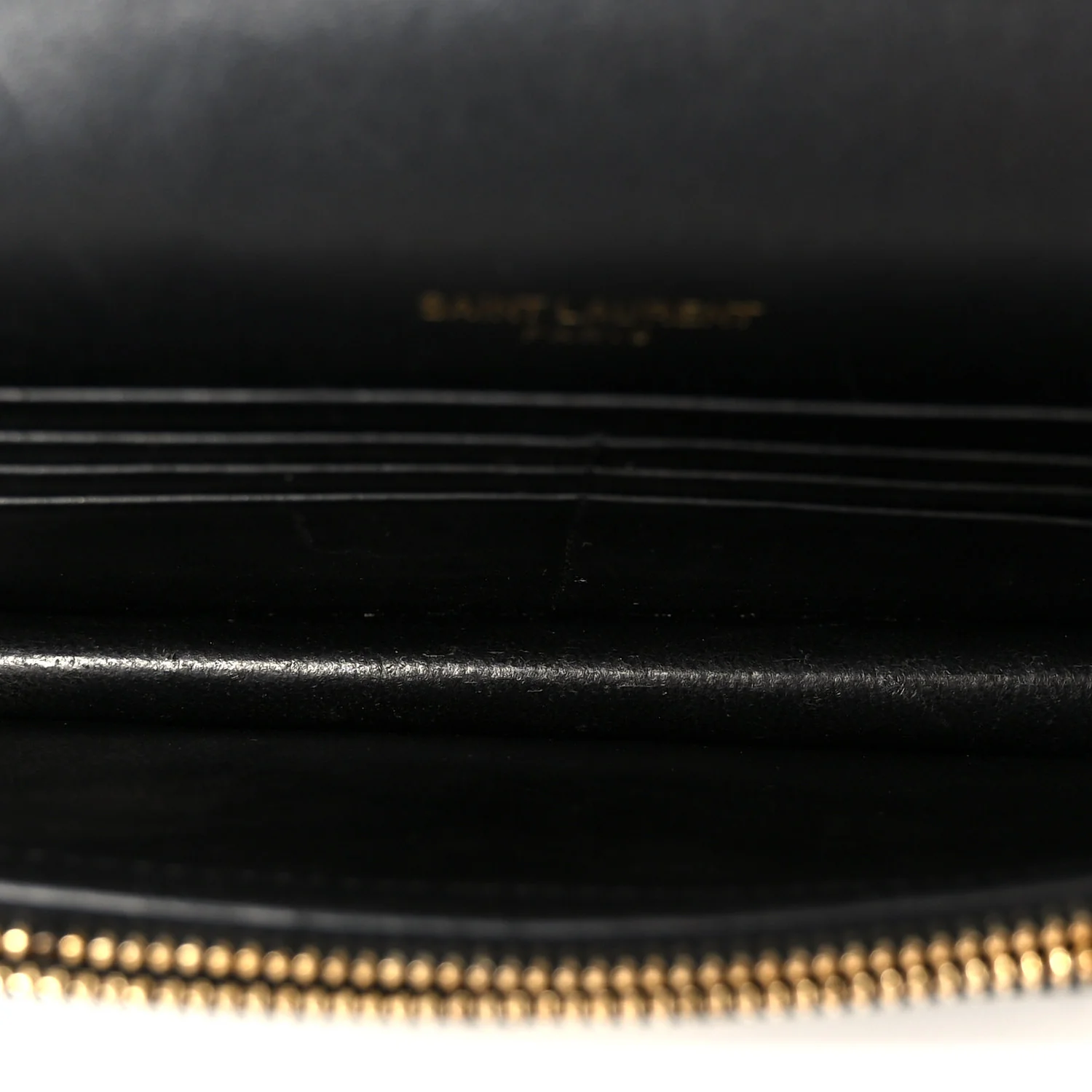 Smooth Calfskin Classic Monogram Kate Tassel Chain Wallet Black - Top Club