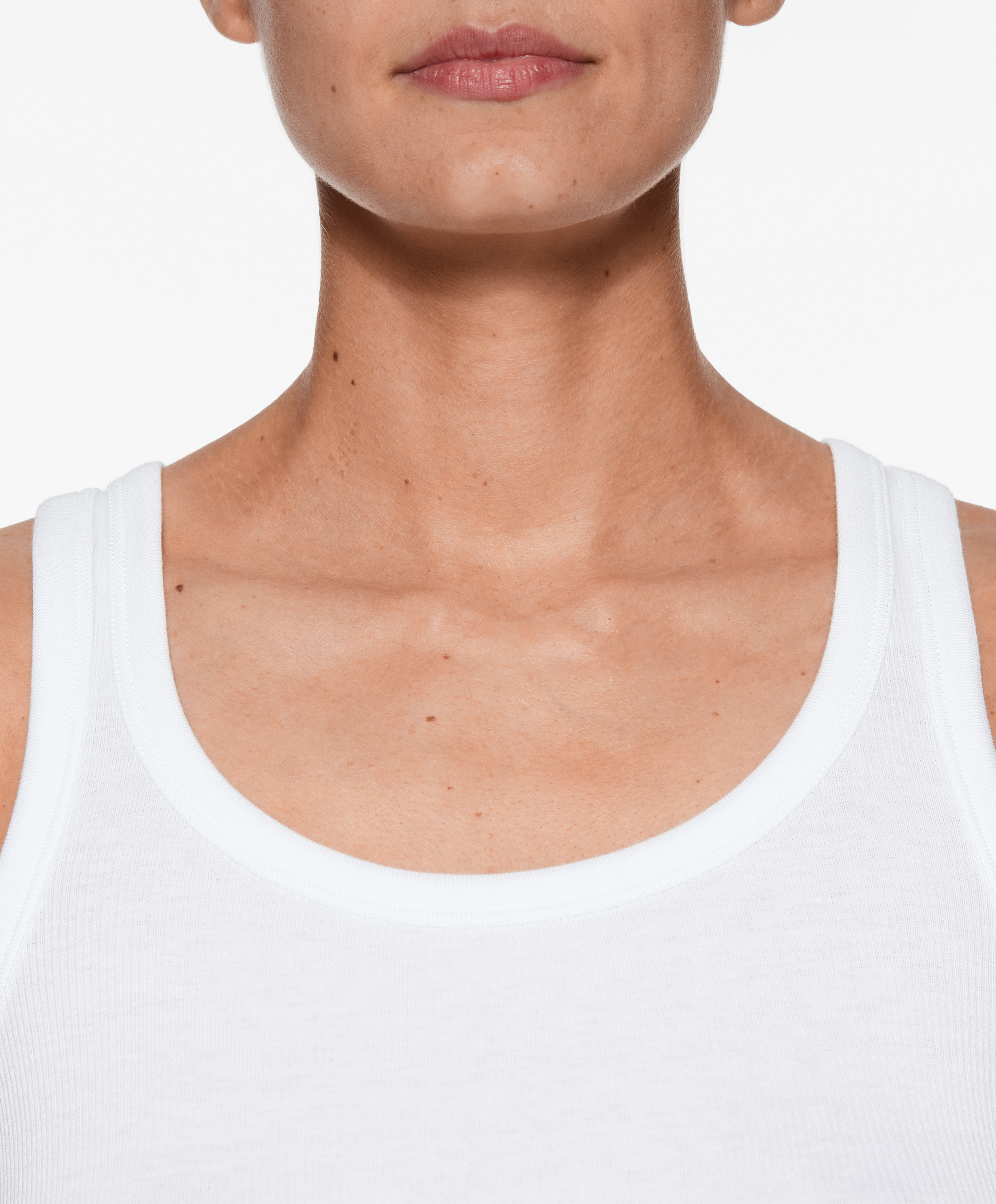 OYSHO Rib vest top with cotton and modal