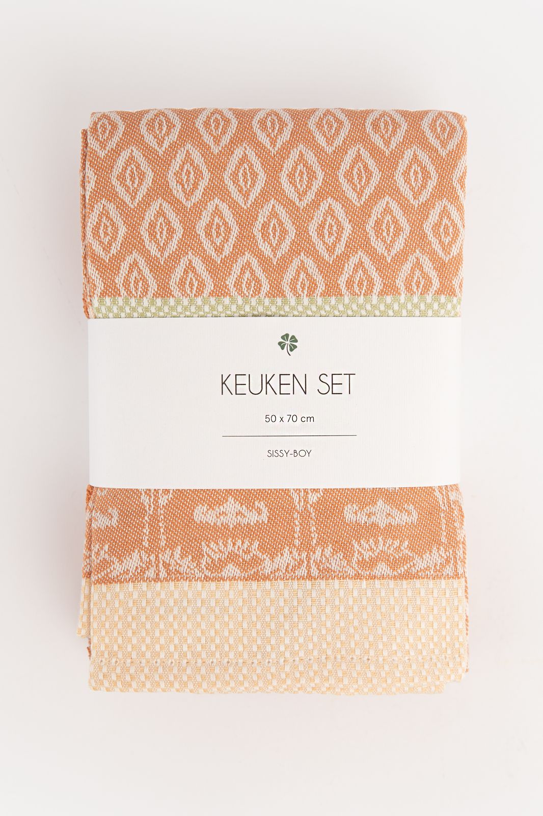 Lichtroze handdoek en theedoek