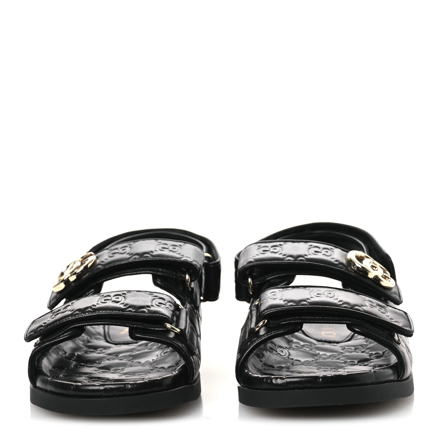 Guccissima GG Embossed Womens Sandals 37 Black - Top Club