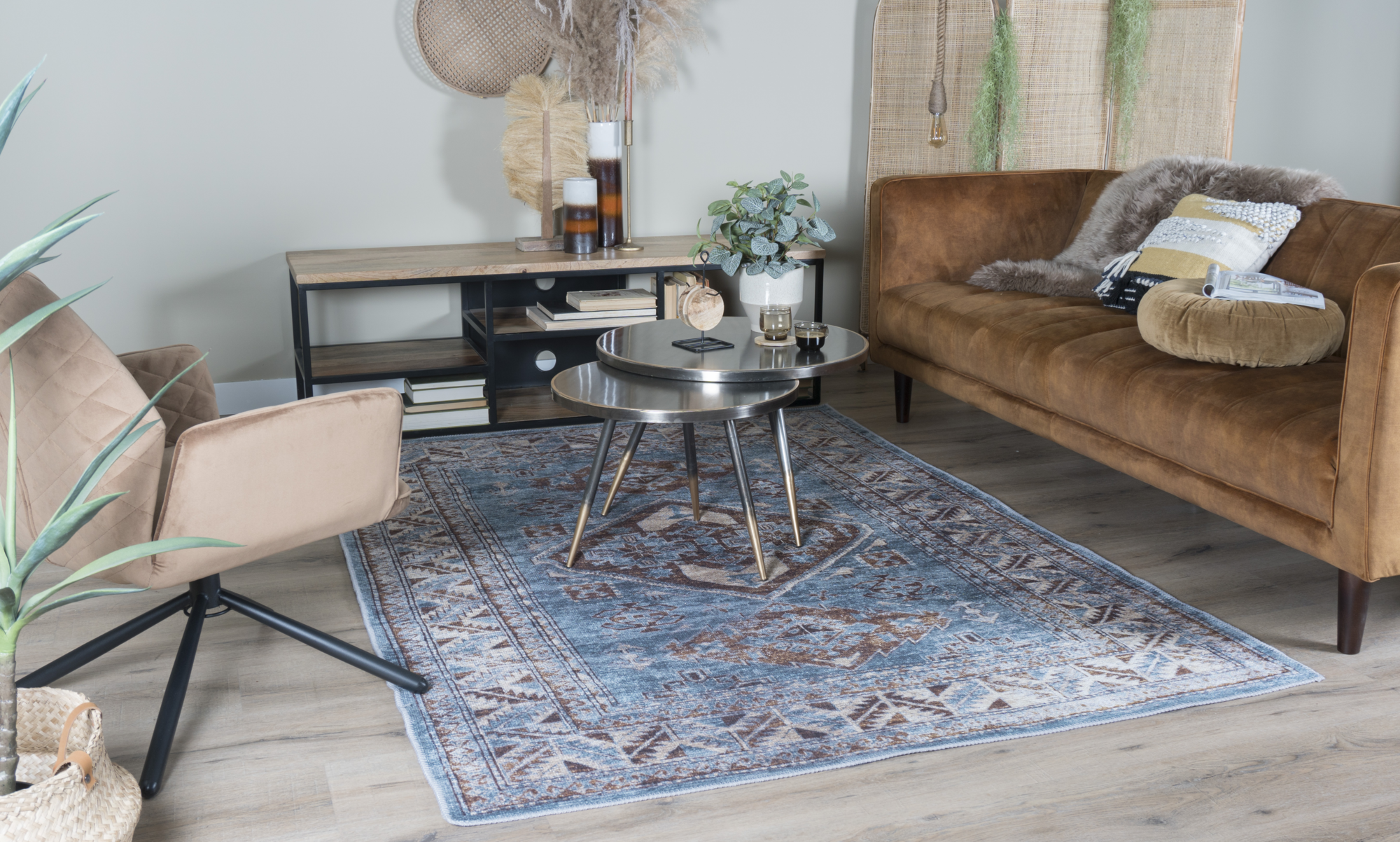 Vloerkleed Laria Blue 3 - 160 x 230 cm