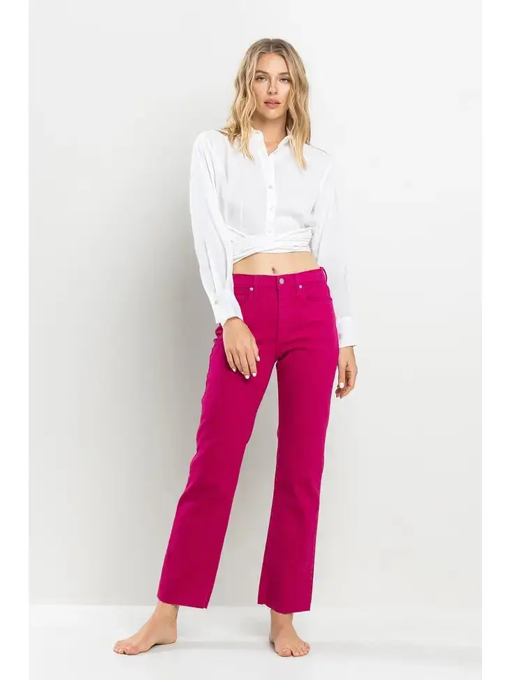 High Rise Straight Pants - ALJEGJ