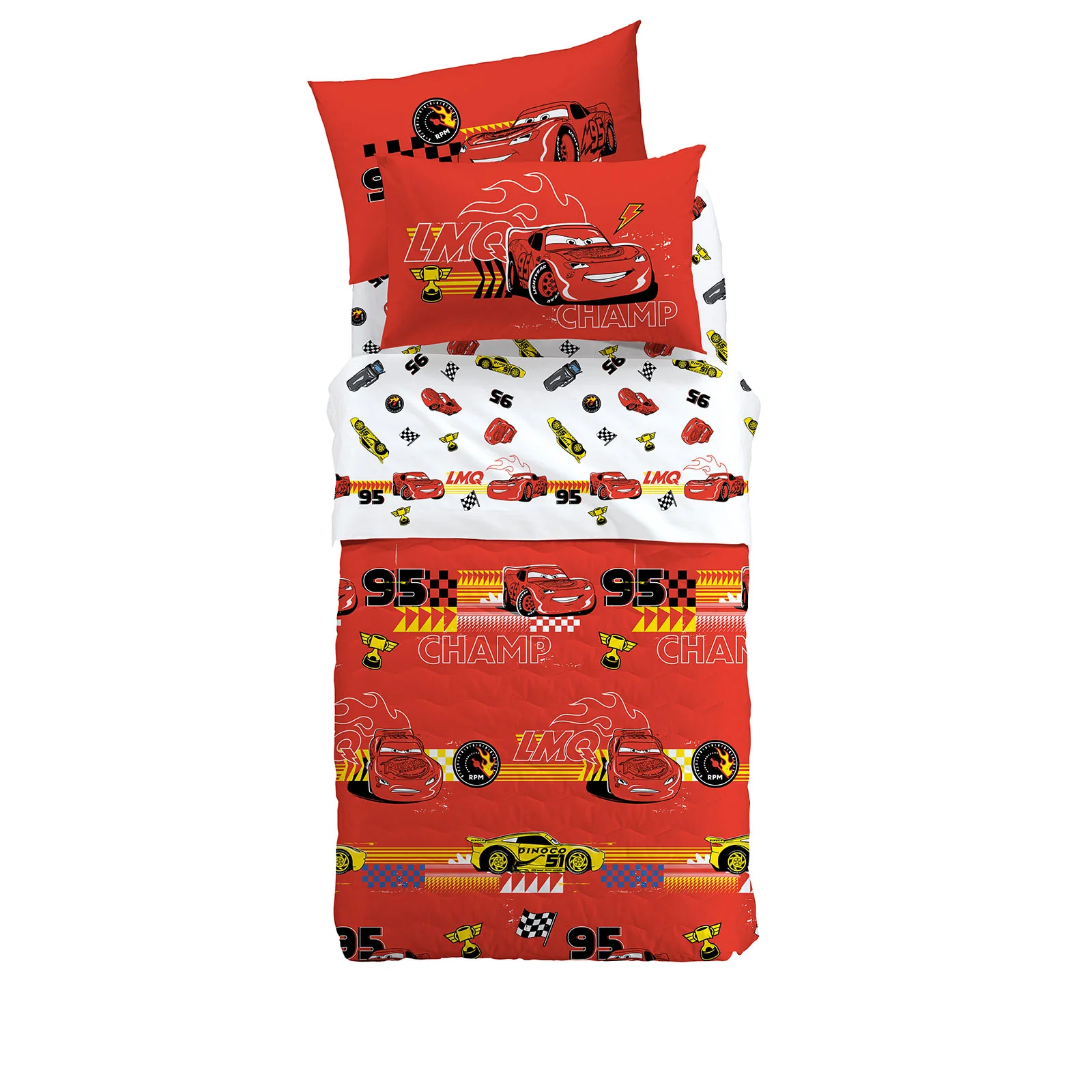 Copriletto Trapuntato In Cotone Cars 95 Singolo Unica Disney